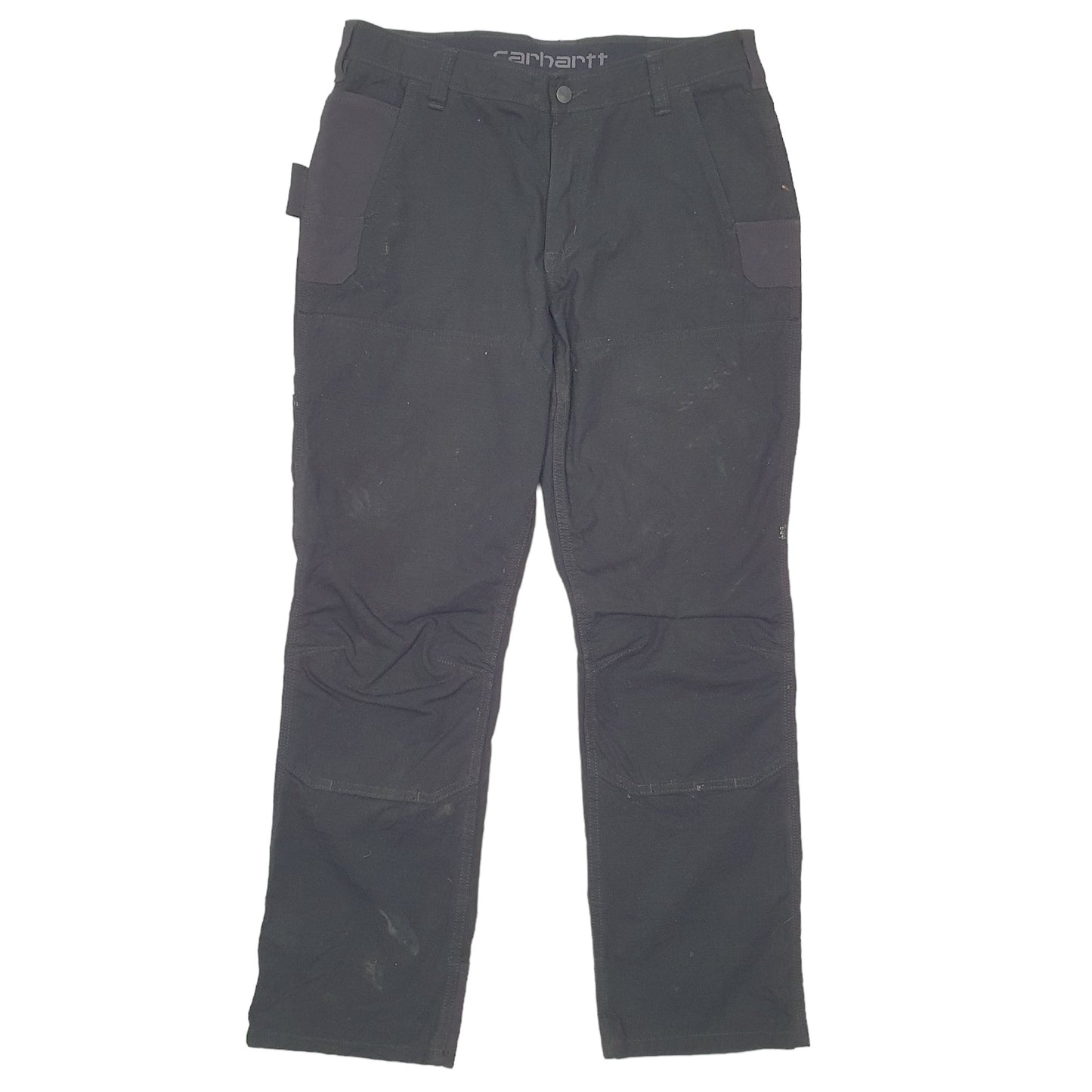 Mens Black Carhartt Utility Ripstop Double Knee Cargo Trousers
