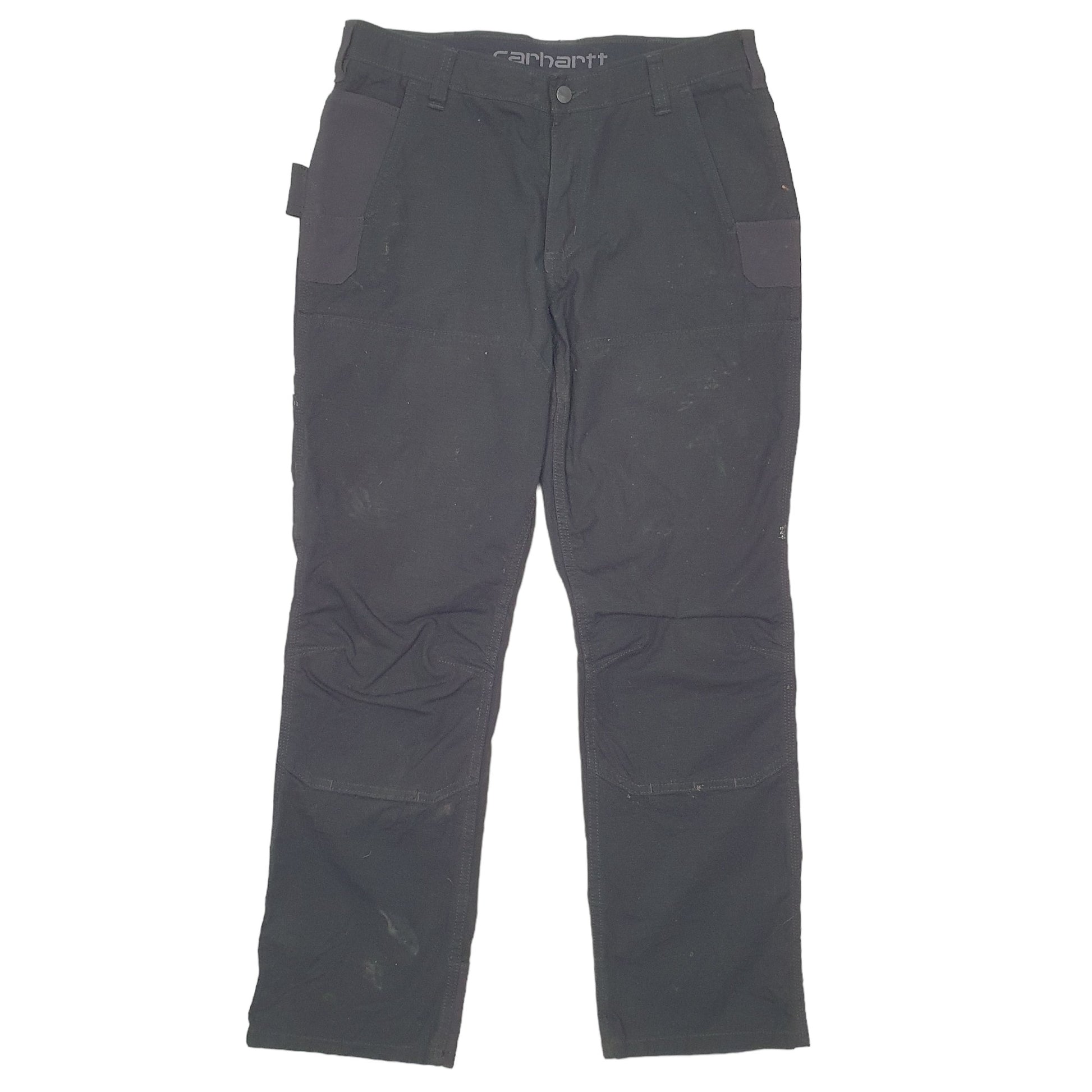 Mens Black Carhartt Utility Ripstop Double Knee Cargo Trousers