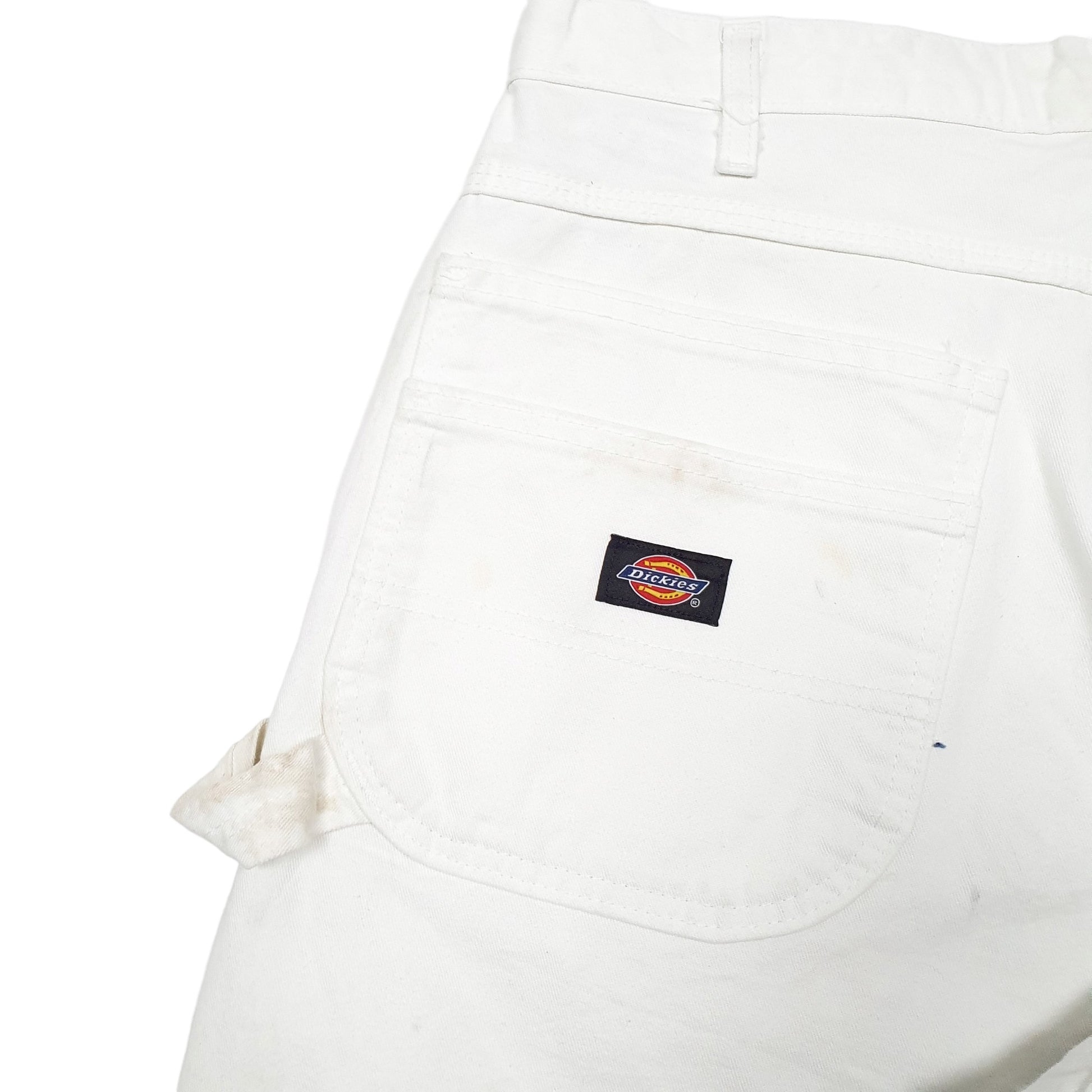 Mens White Dickies Painter Decorator Carpenter Shorts