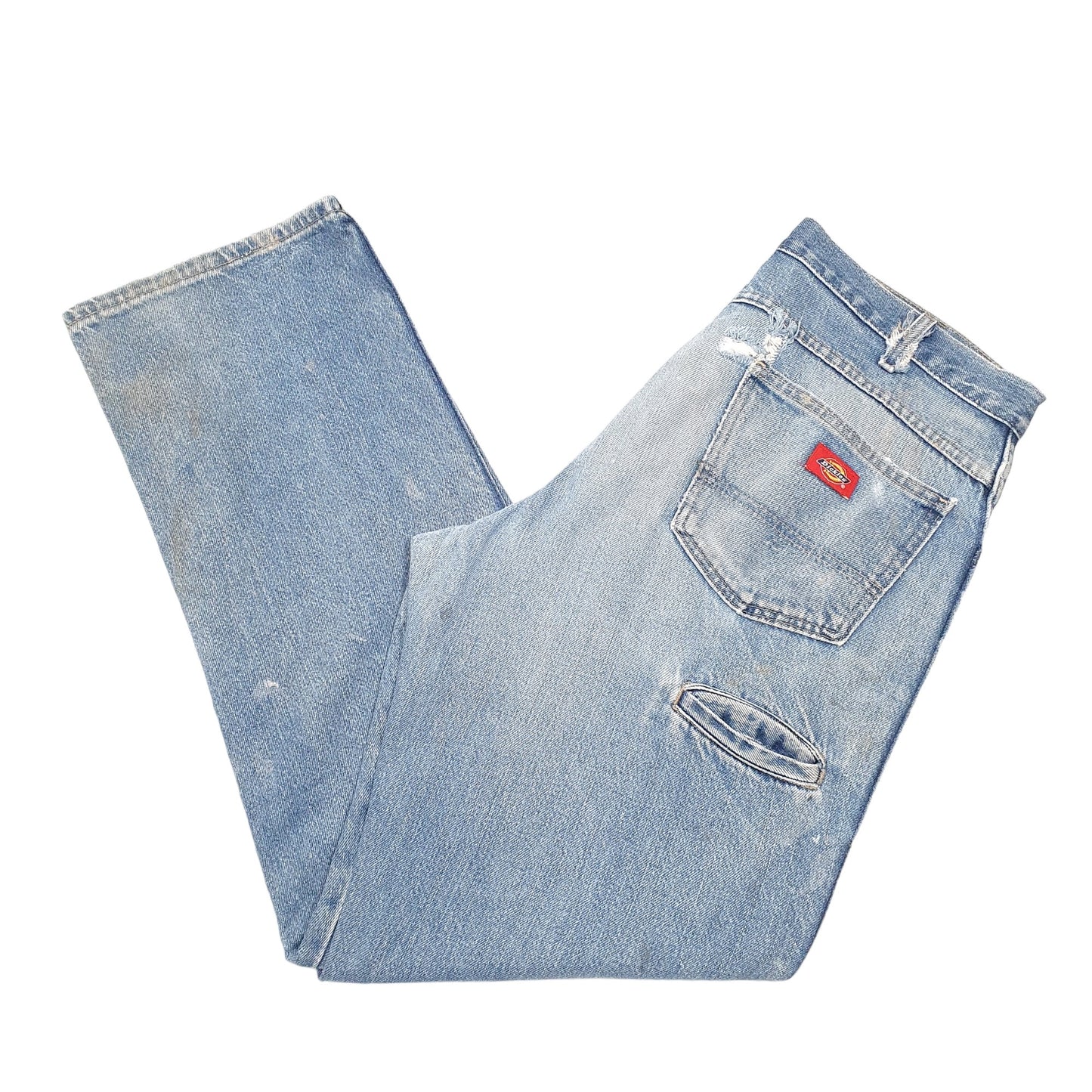 Mens Blue Dickies Double Knee Carpenter JeansW34 L32