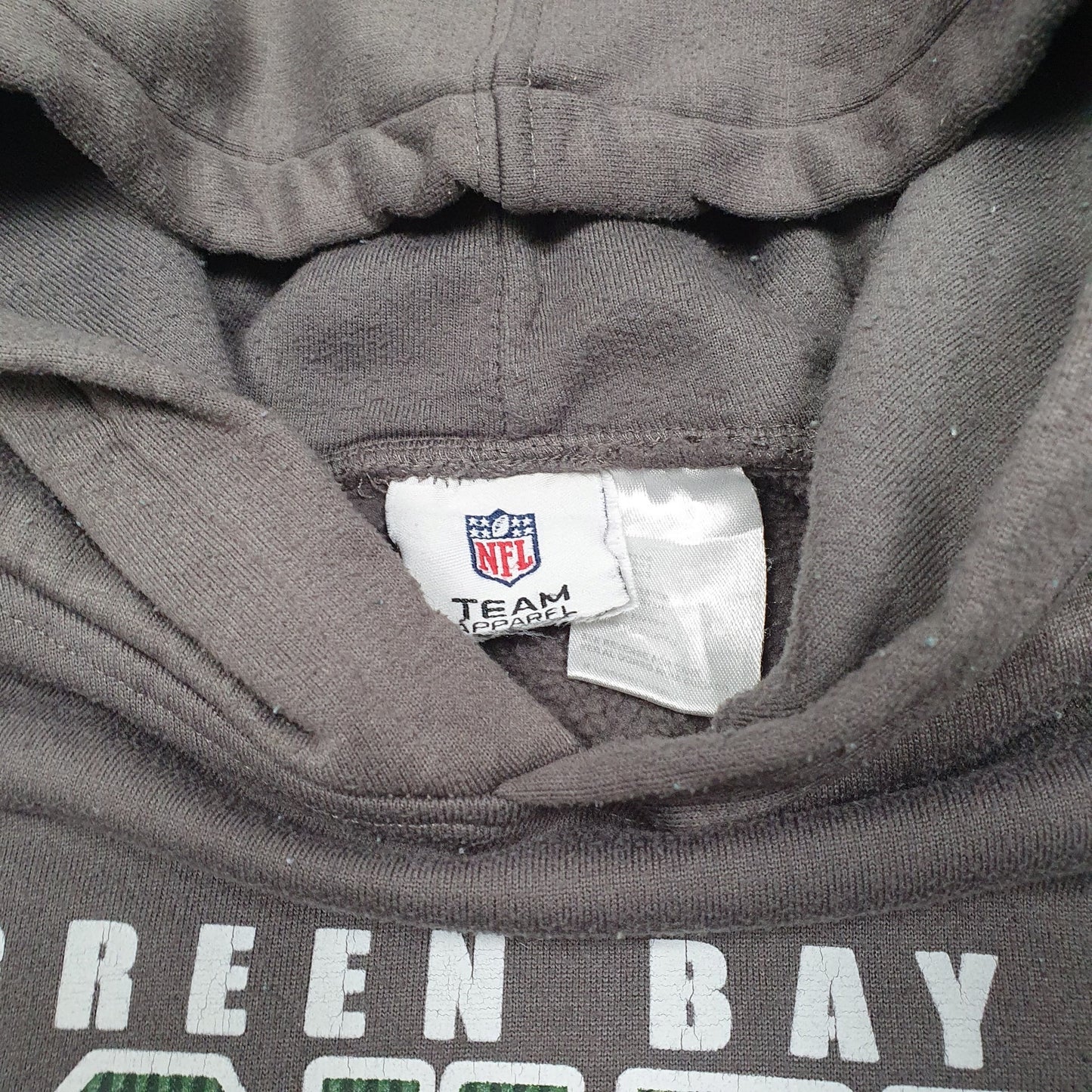 Mens Grey NFL Green Bay Packers Football Active Hoodie Jumper