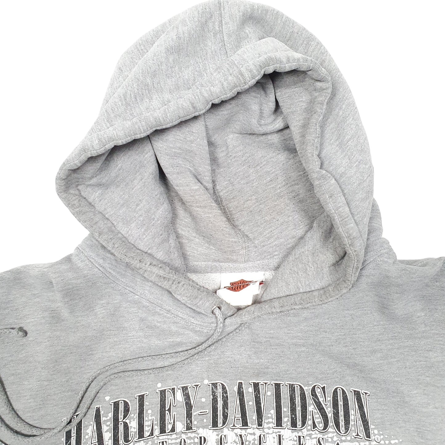 Mens Grey Harley Davidson Biker Motorcycles Skull Bahamas Hoodie Jumper