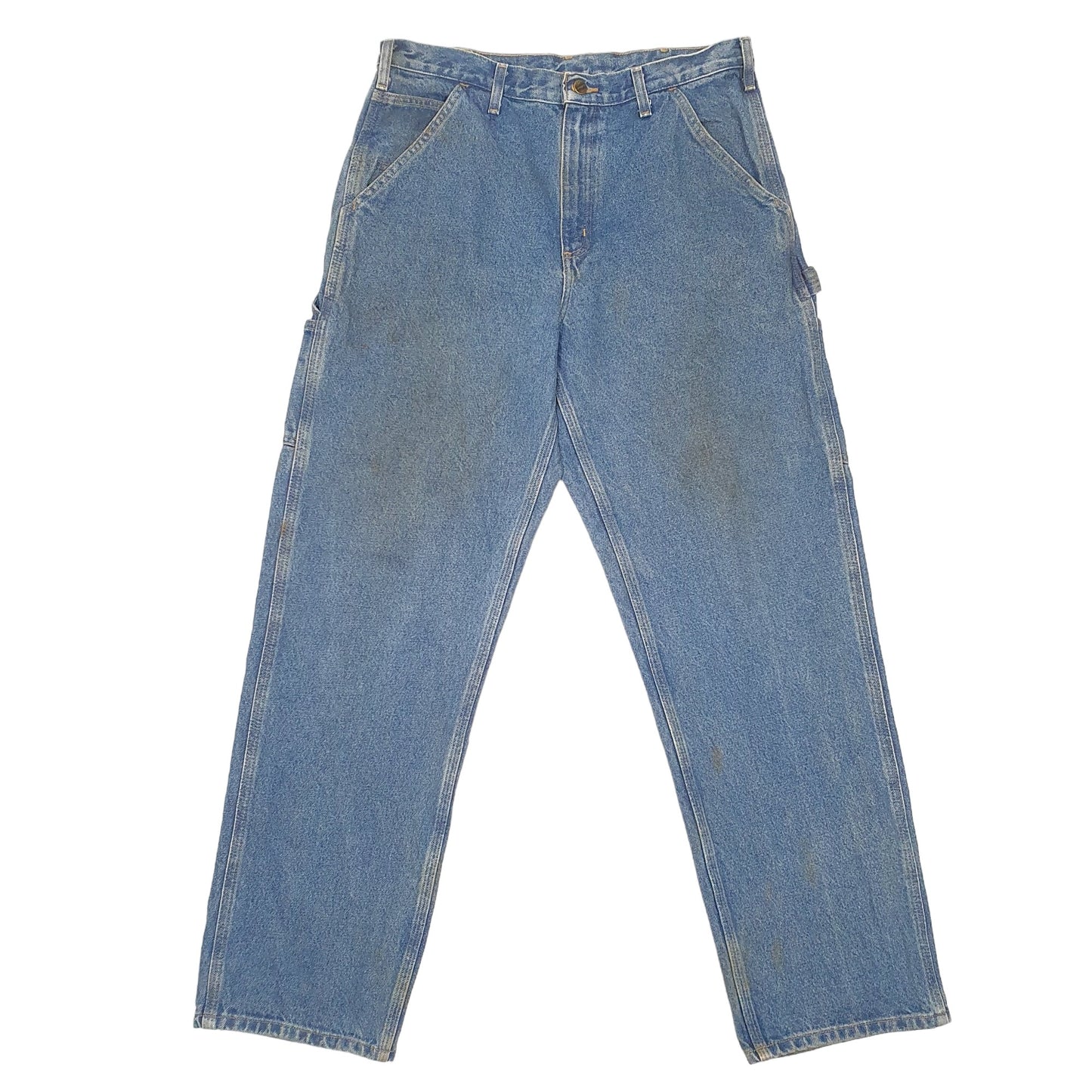 Mens Blue Carhartt Carpenter Original Fit B236 JeansW34 L34