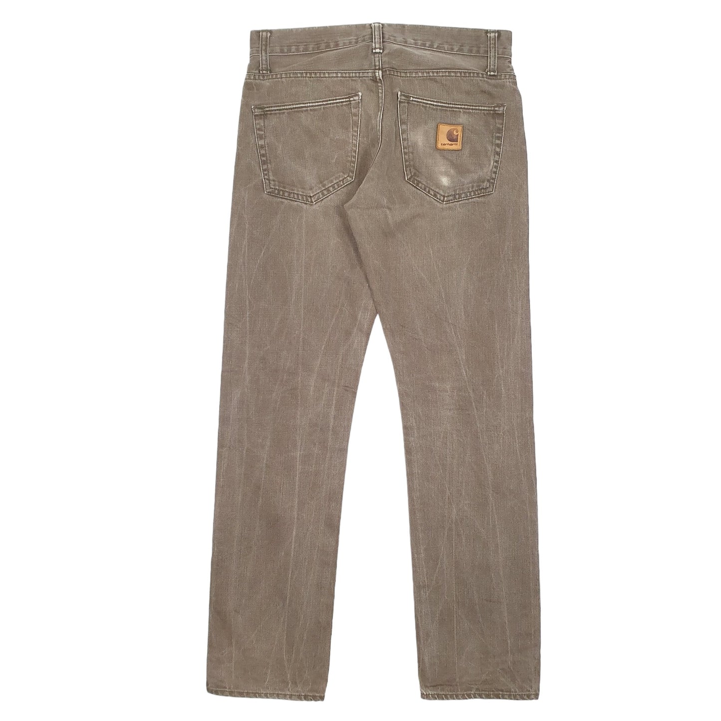 Mens Khaki Carhartt Klondike WIP Casual JeansW30 L32