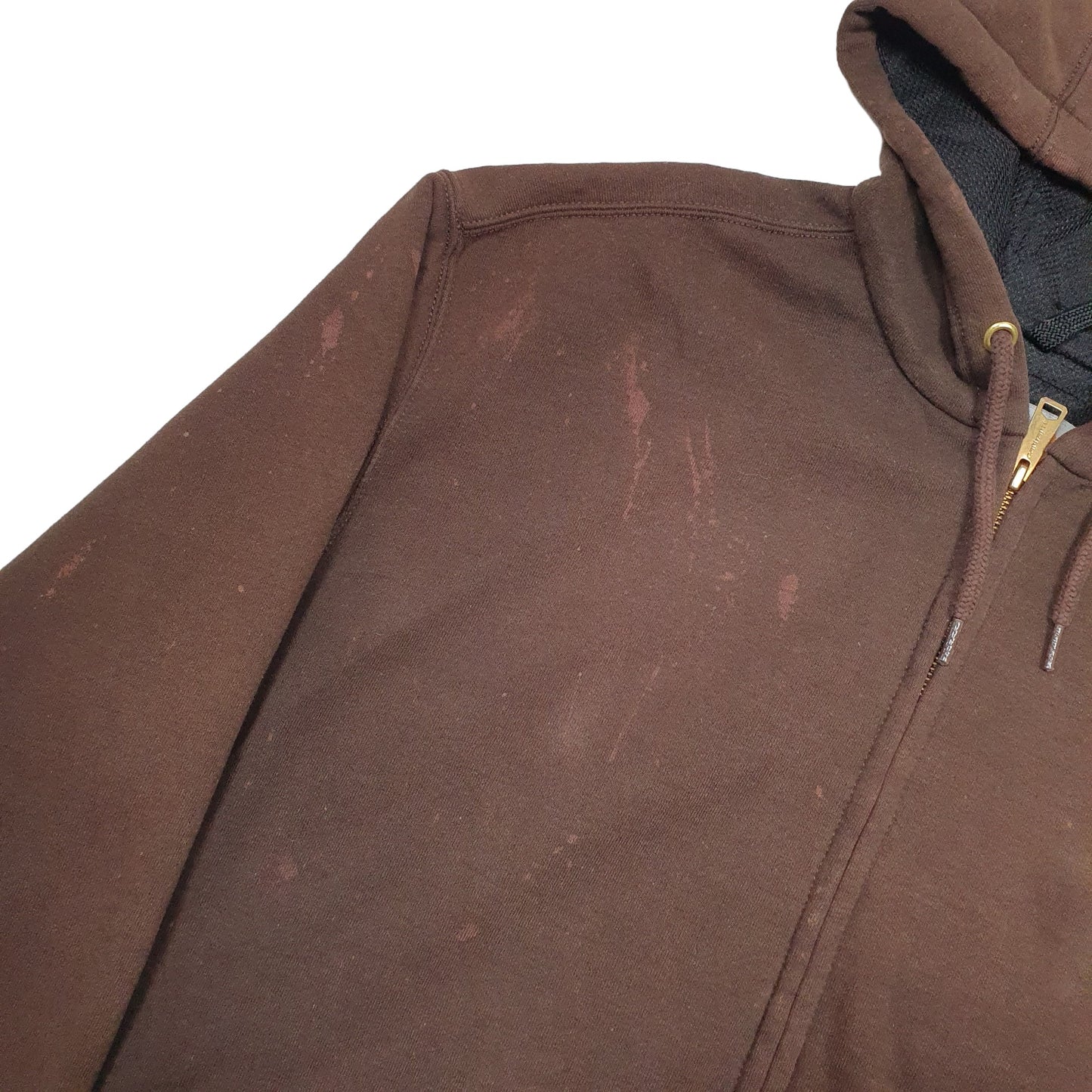 Mens Brown Carhartt Lined Thermal Full Zip Jumper