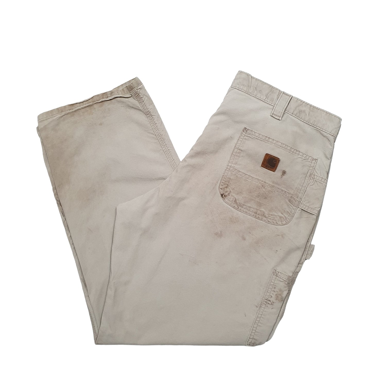 Mens Cream Carhartt  Carpenter Trousers