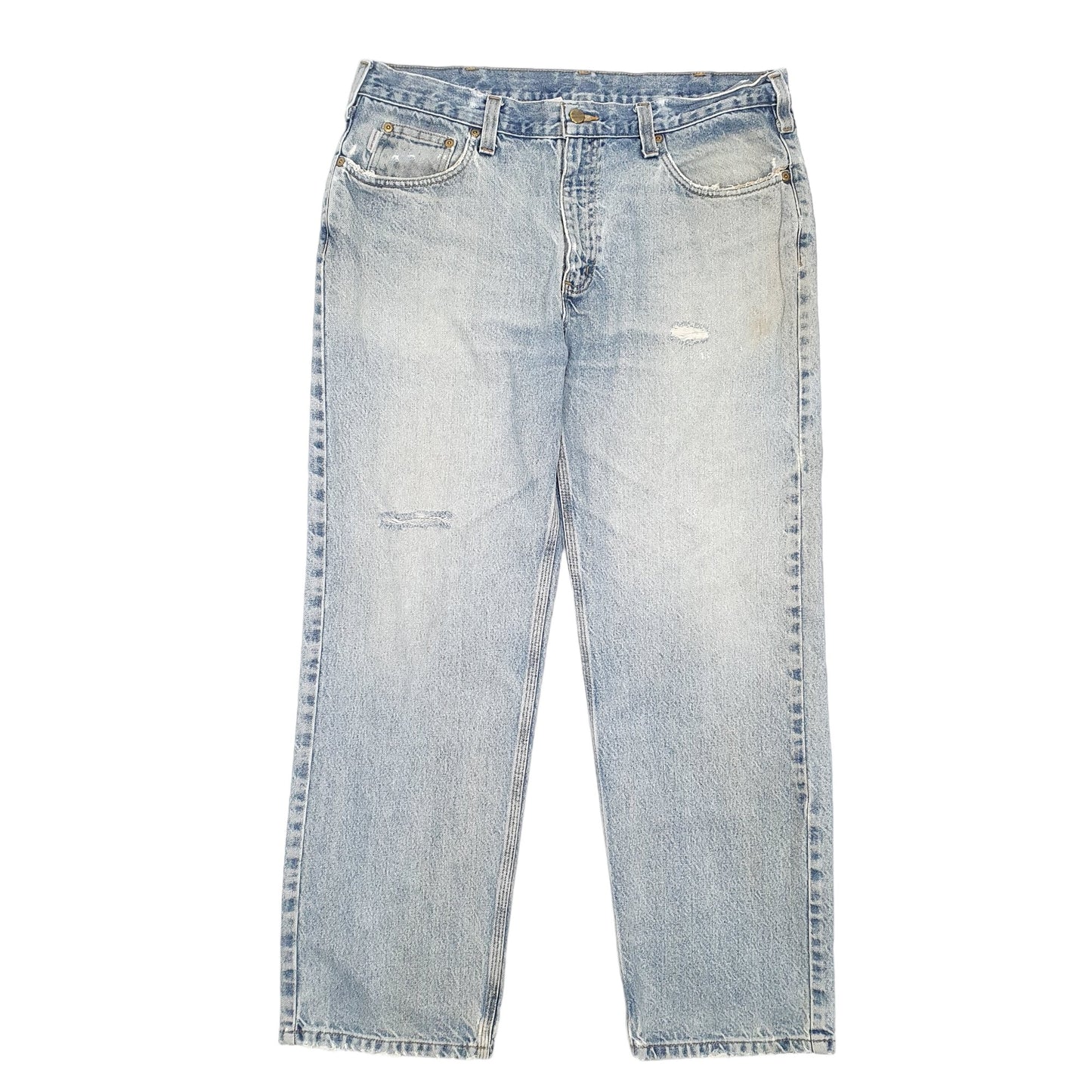 Mens Blue Carhartt Relaxed B460 JeansW38 L30