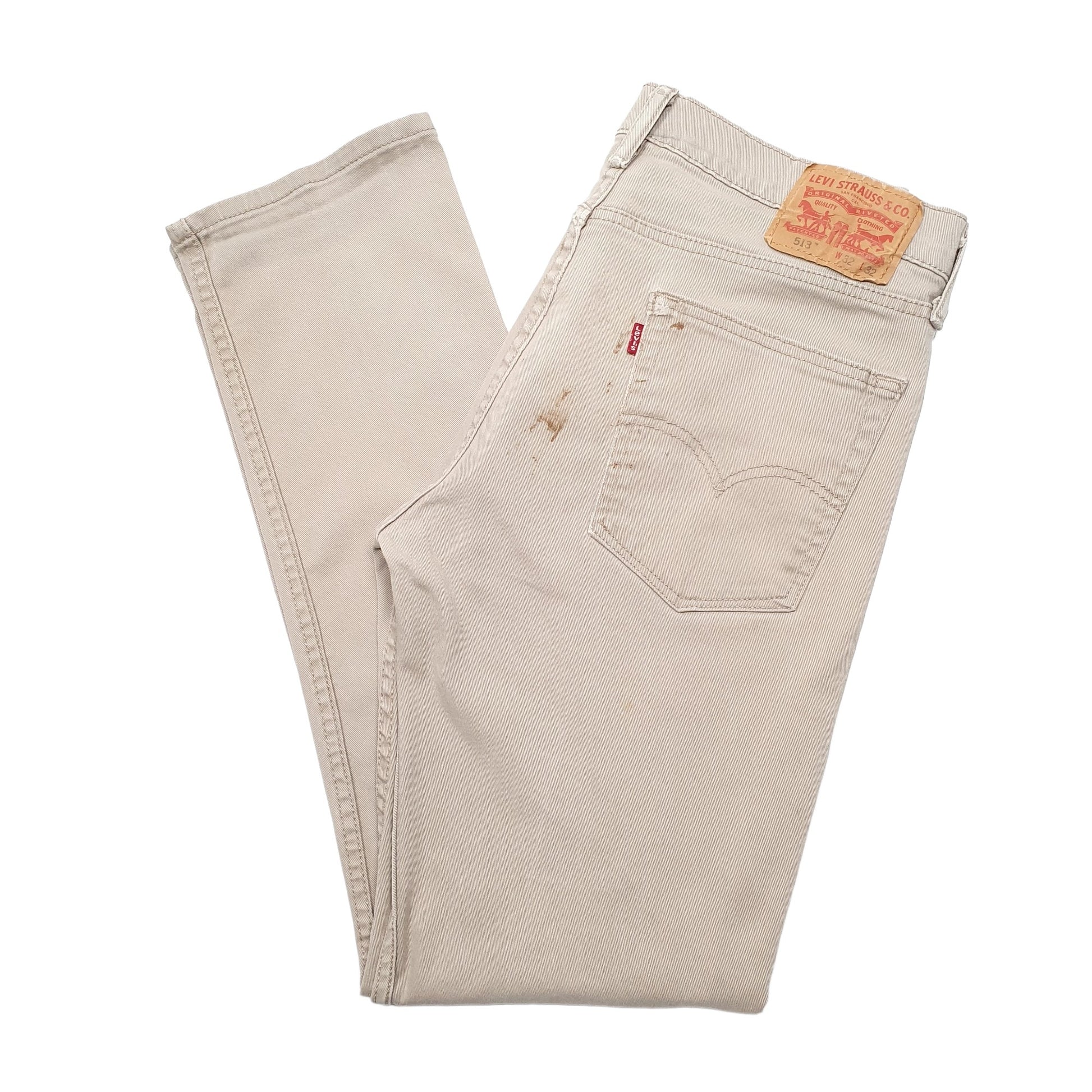 Mens Beige Levis  513 JeansW32 L32