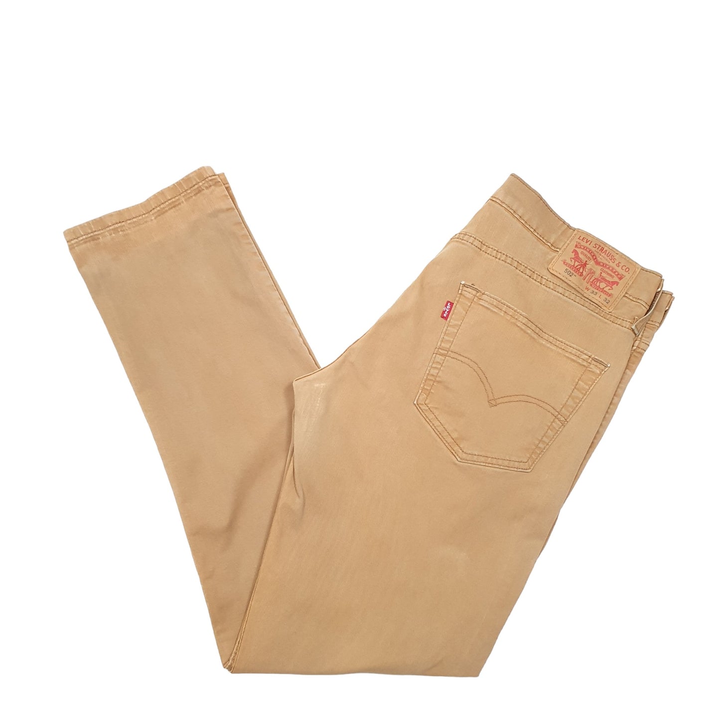 Mens Tan Levis 502 Stretch Chino Trousers
