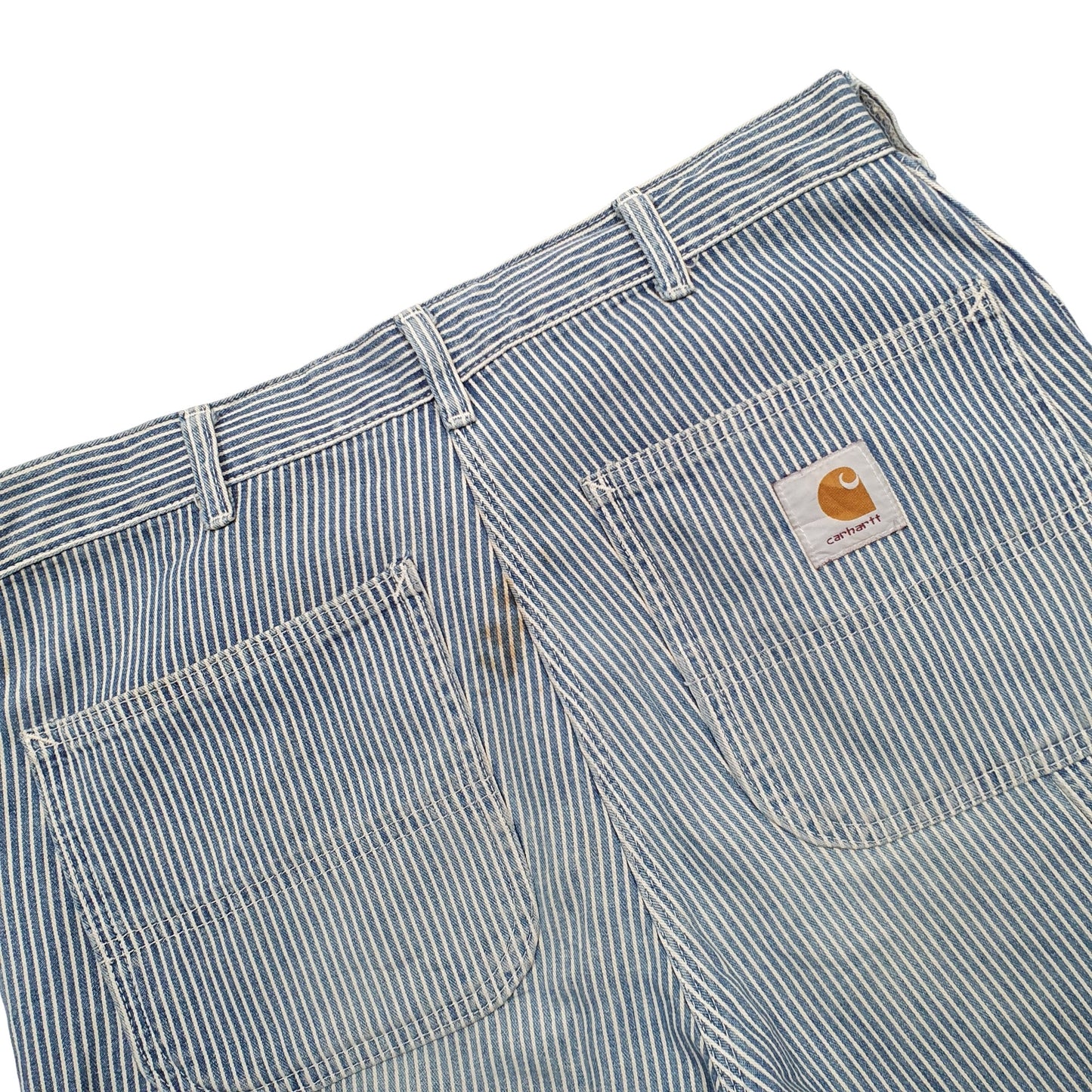 Womens Navy Carhartt Railroad Hickory Carpenter Trousers