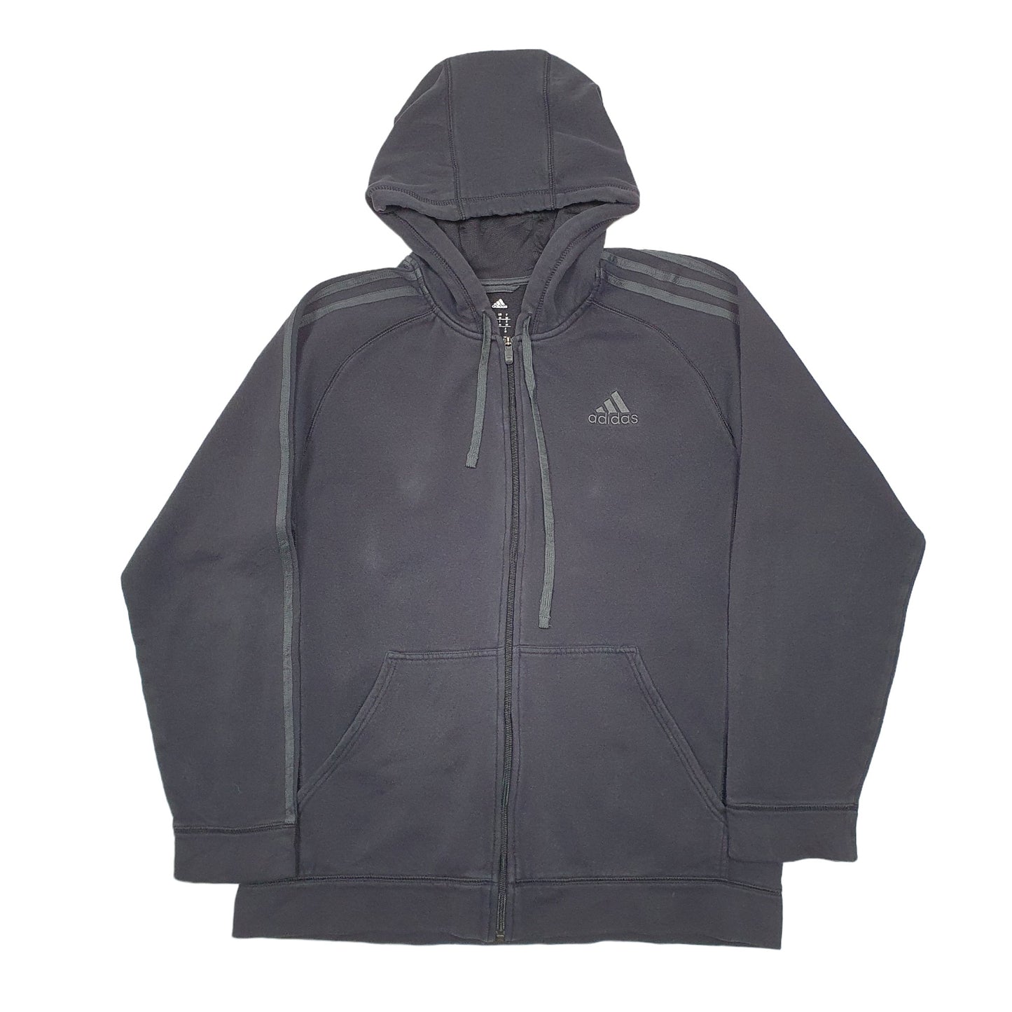 Mens Black Adidas  Full Zip Jumper