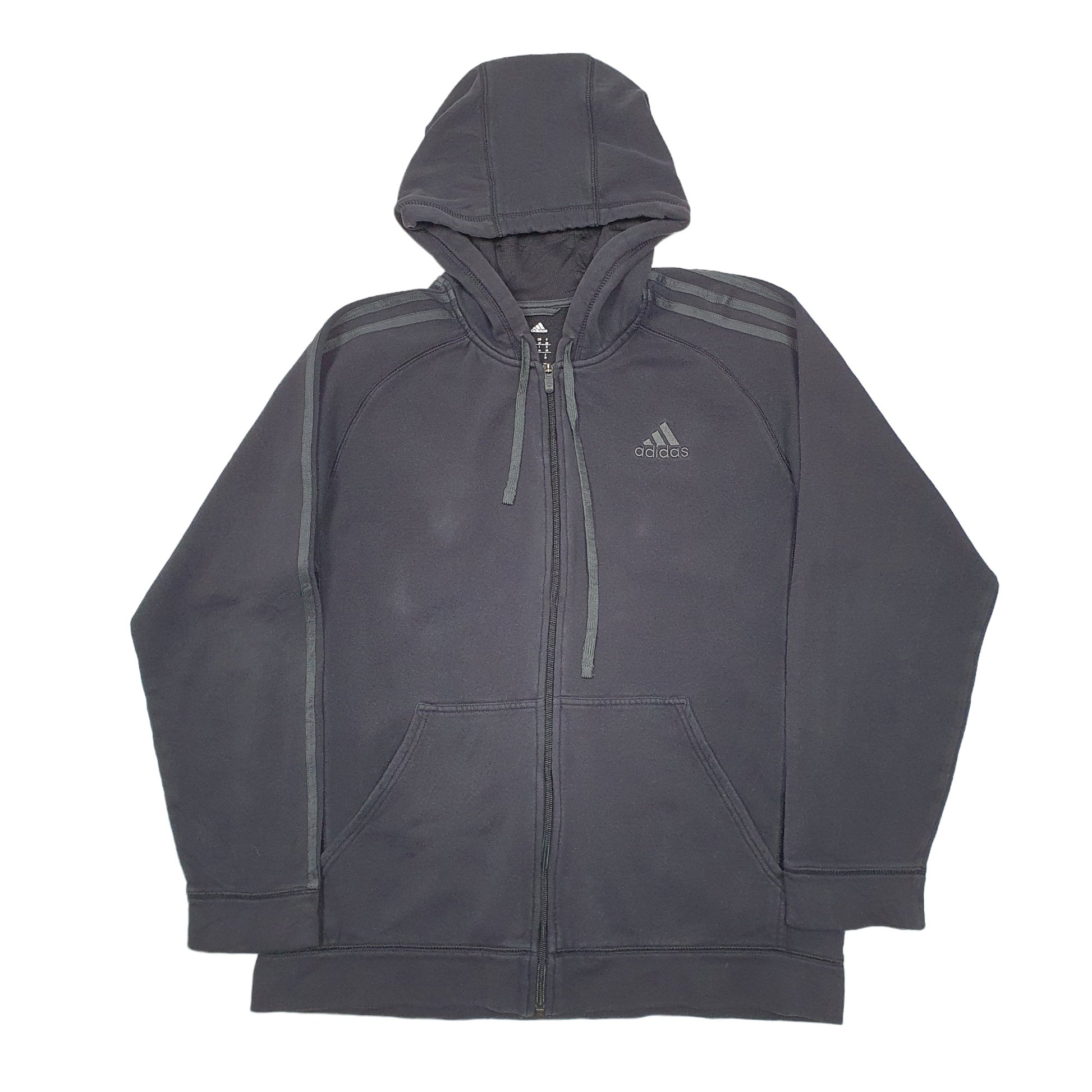 Mens Black Adidas  Full Zip Jumper