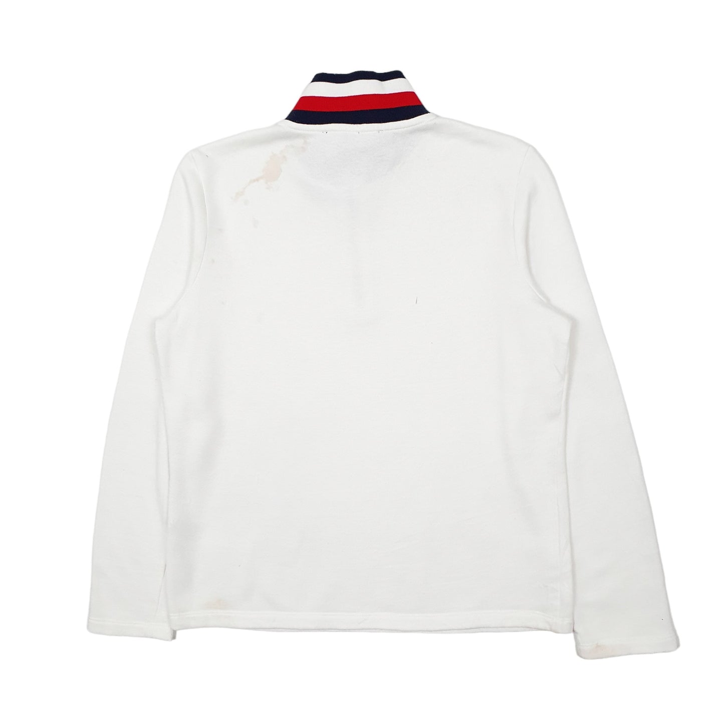 Womens White Tommy Hilfiger  Quarter Zip Jumper