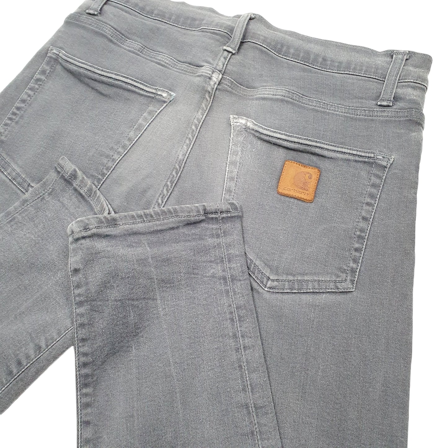 Mens Grey Carhartt WIP Klondike Pant Stretch Casual JeansW31 L34