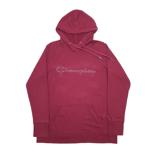 Womens Burgundy Champion  Hoodie Jumper