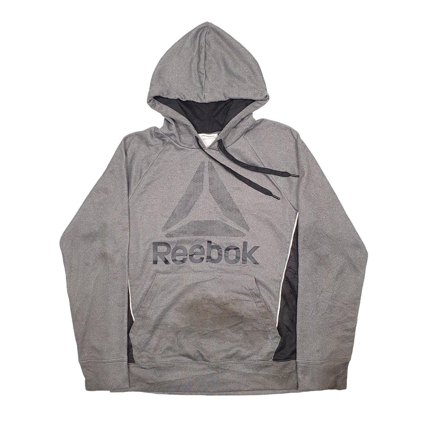 Mens Grey Reebok Active Hoodie Jumper