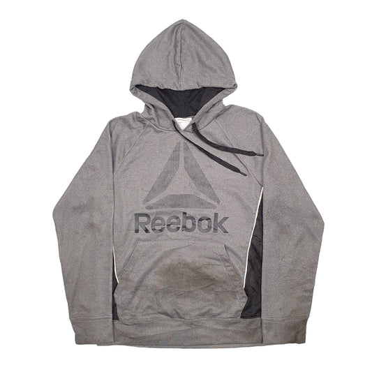Mens Grey Reebok Active Hoodie Jumper