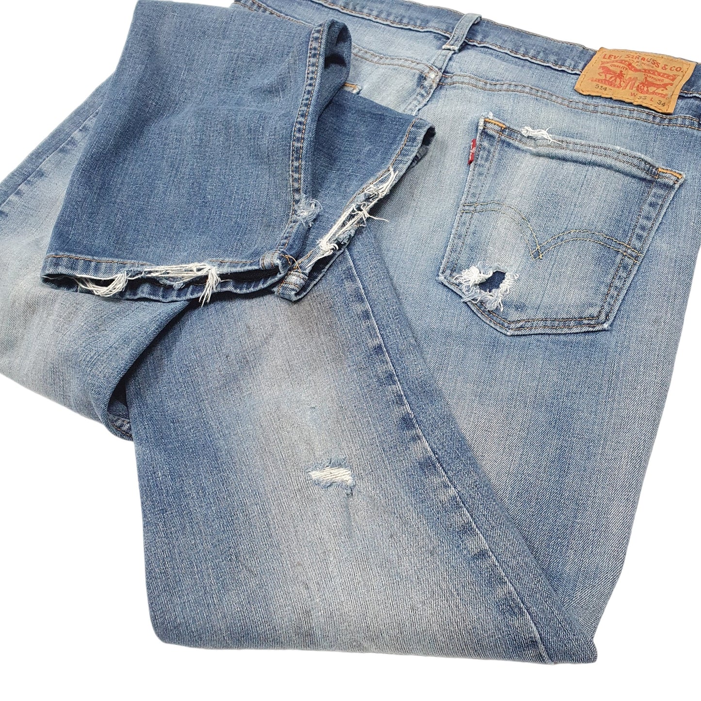 Mens Blue Levis Stretch 514 JeansW33 L34