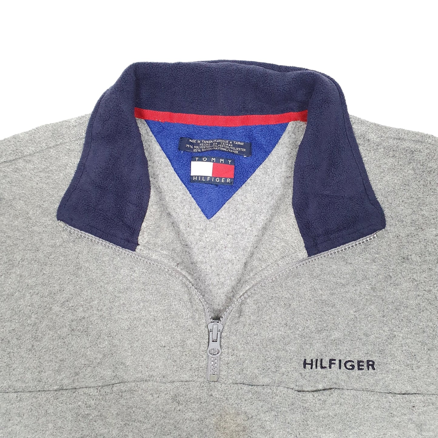 Mens Grey Tommy Hilfiger  Quarter Zip Jumper