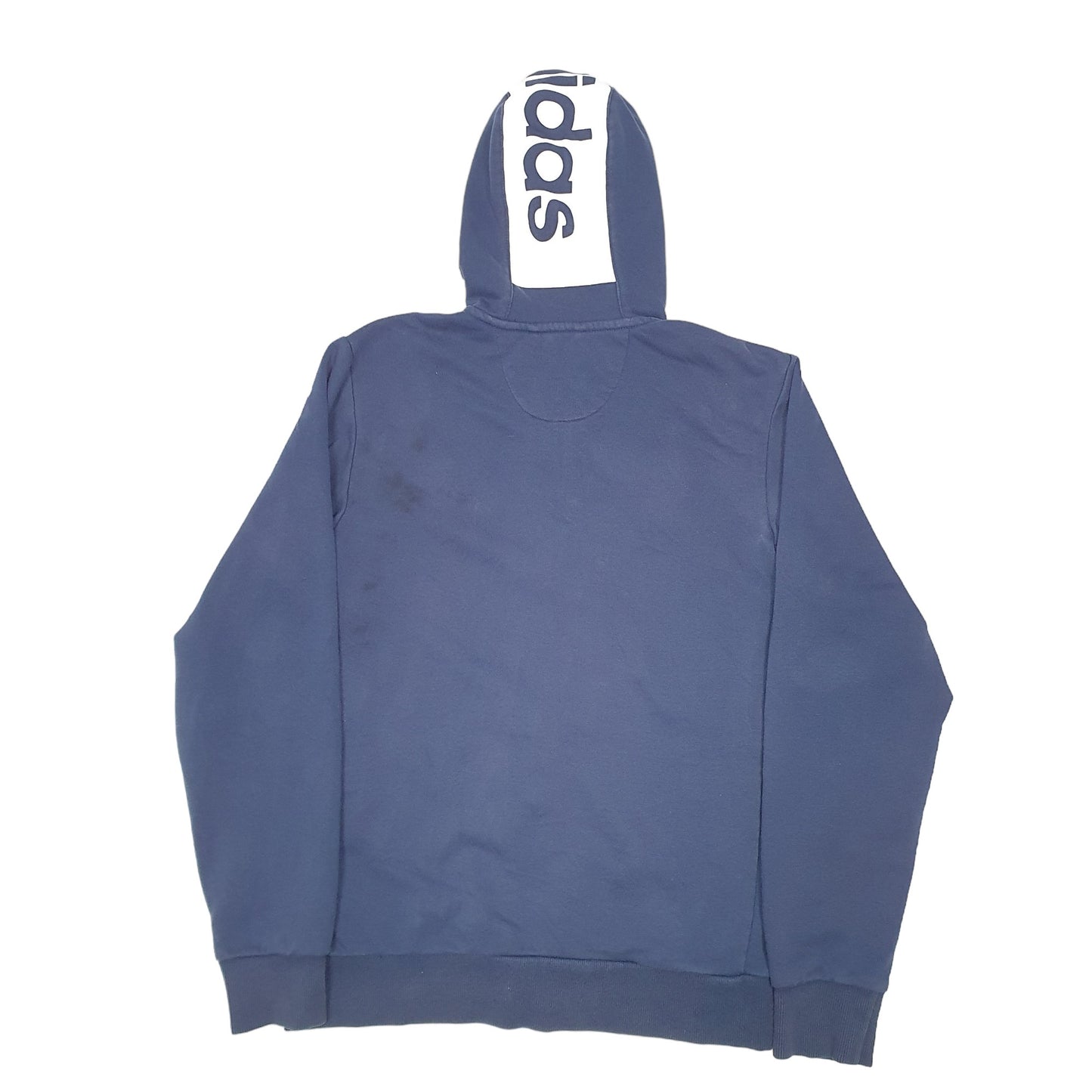 Mens Navy Adidas Hoodie Full Zip Jumper