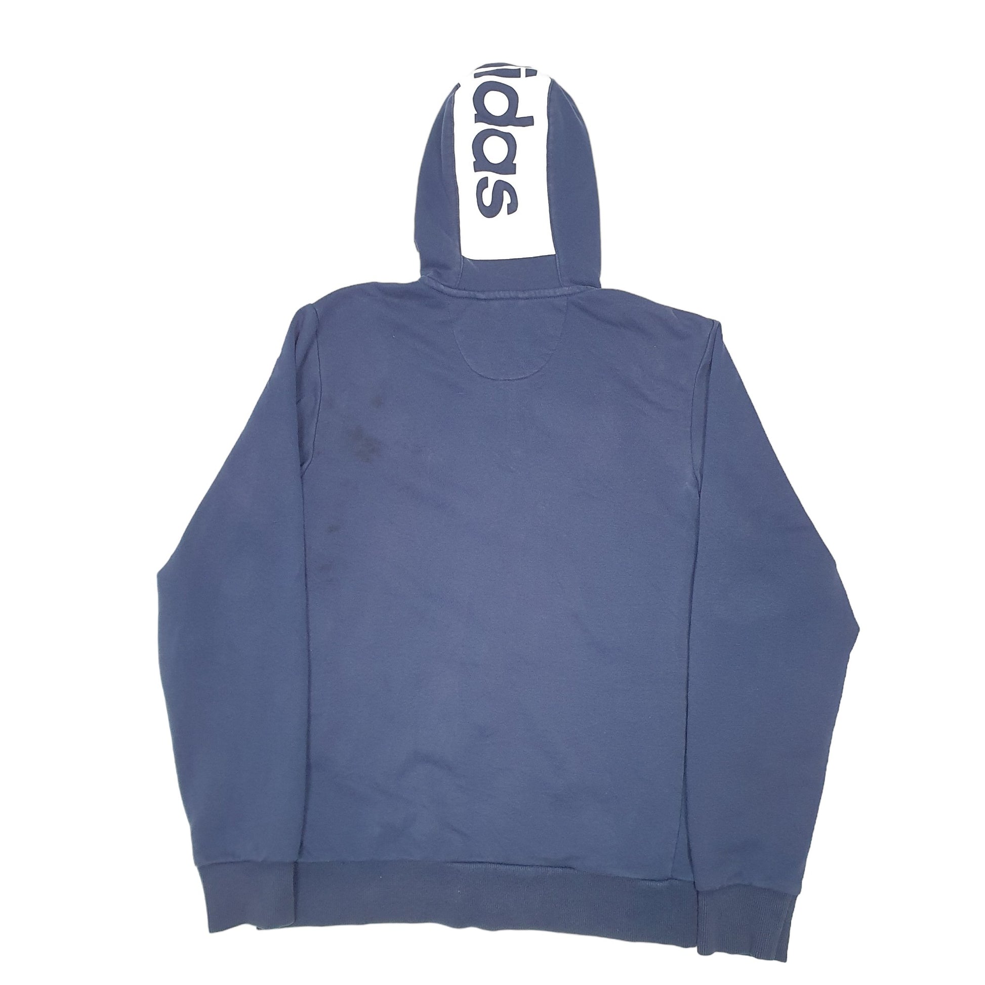 Mens Navy Adidas Hoodie Full Zip Jumper