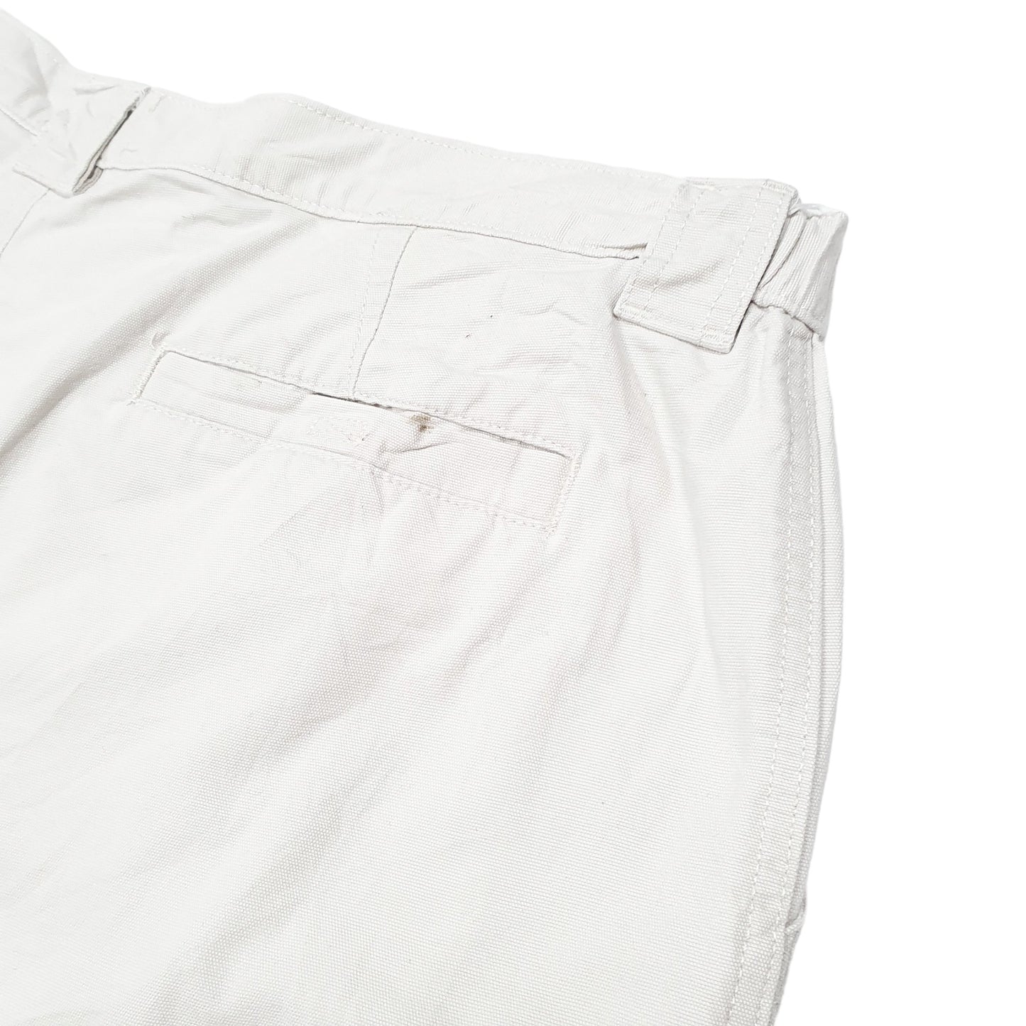 Mens Cream Savane Utility Safari Jungle Elasticated Cargo Shorts