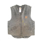 Mens Grey Carhartt V13MOS Vintage 2001 Union Made in USA Sherpa Vest Gilet  Coat