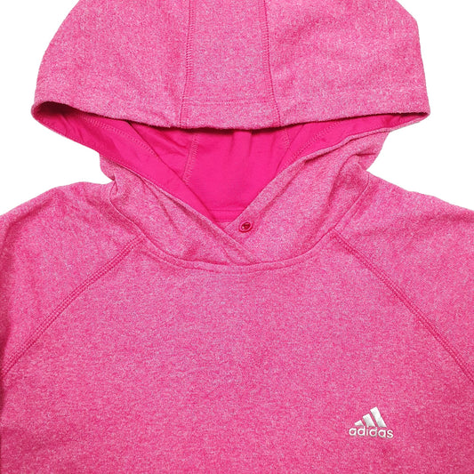 Womens Pink Adidas Climawarm Hoodie Jumper