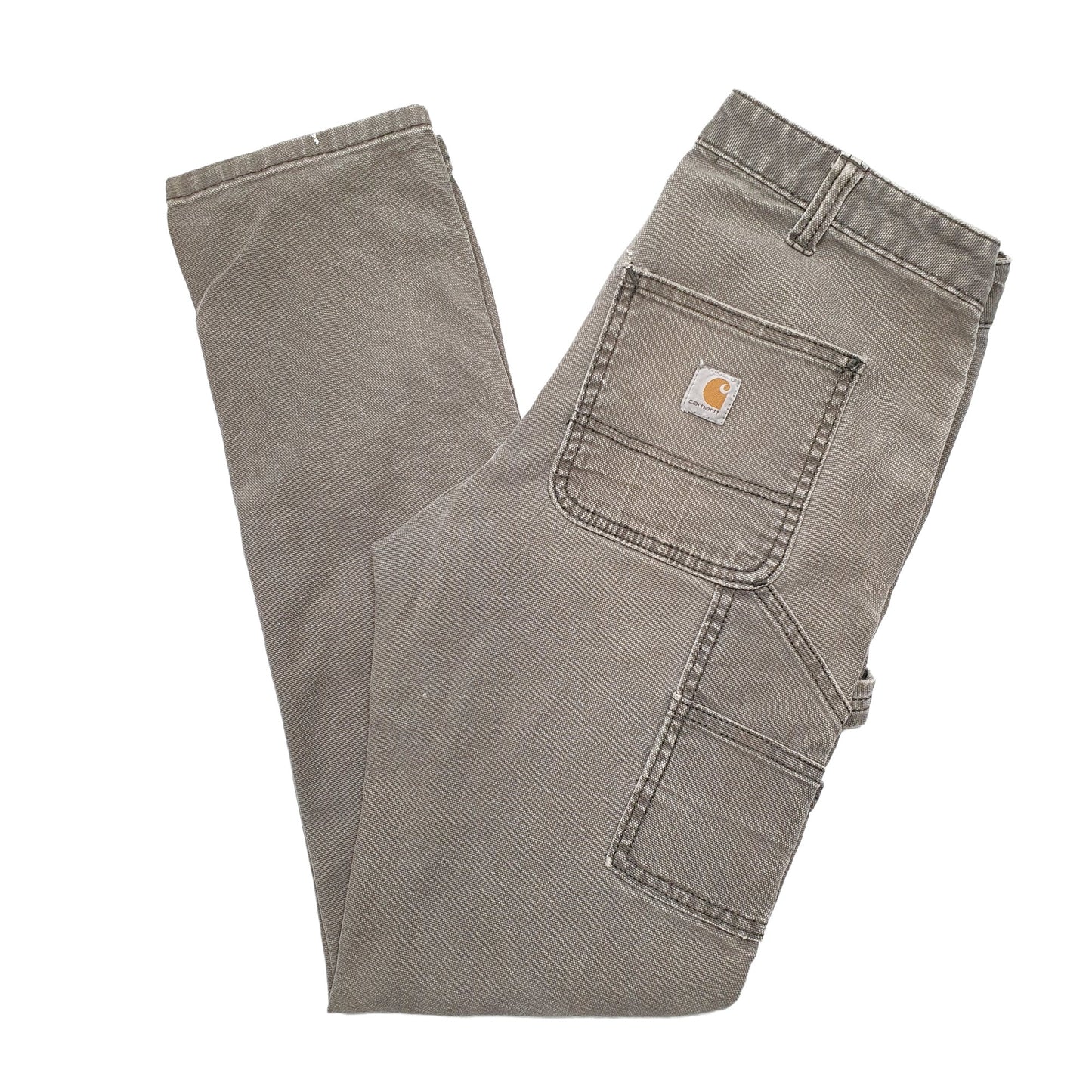 Womens Khaki Carhartt Double Knee Carpenter Trousers