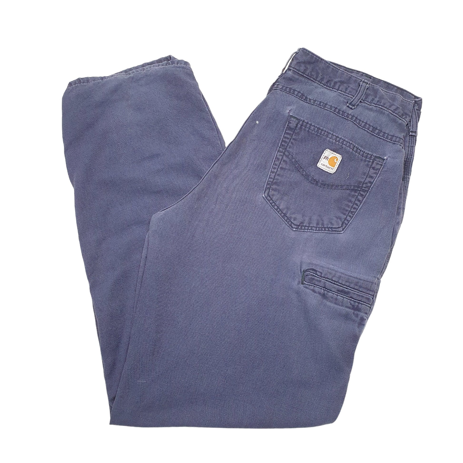 Mens Blue Carhartt FRB159 Fire Resistant Carpenter Trousers