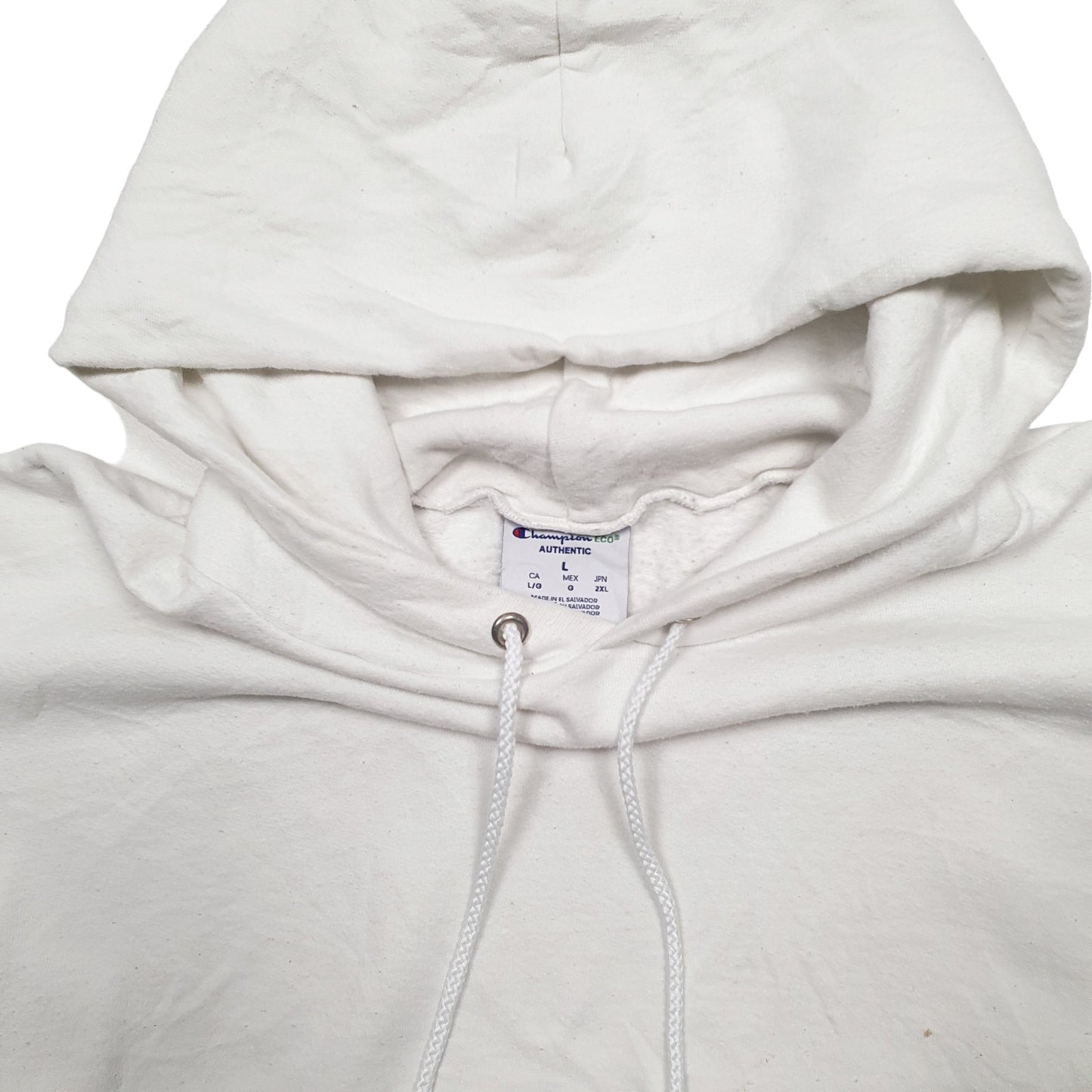 Mens White Champion  Hoodie Jumper