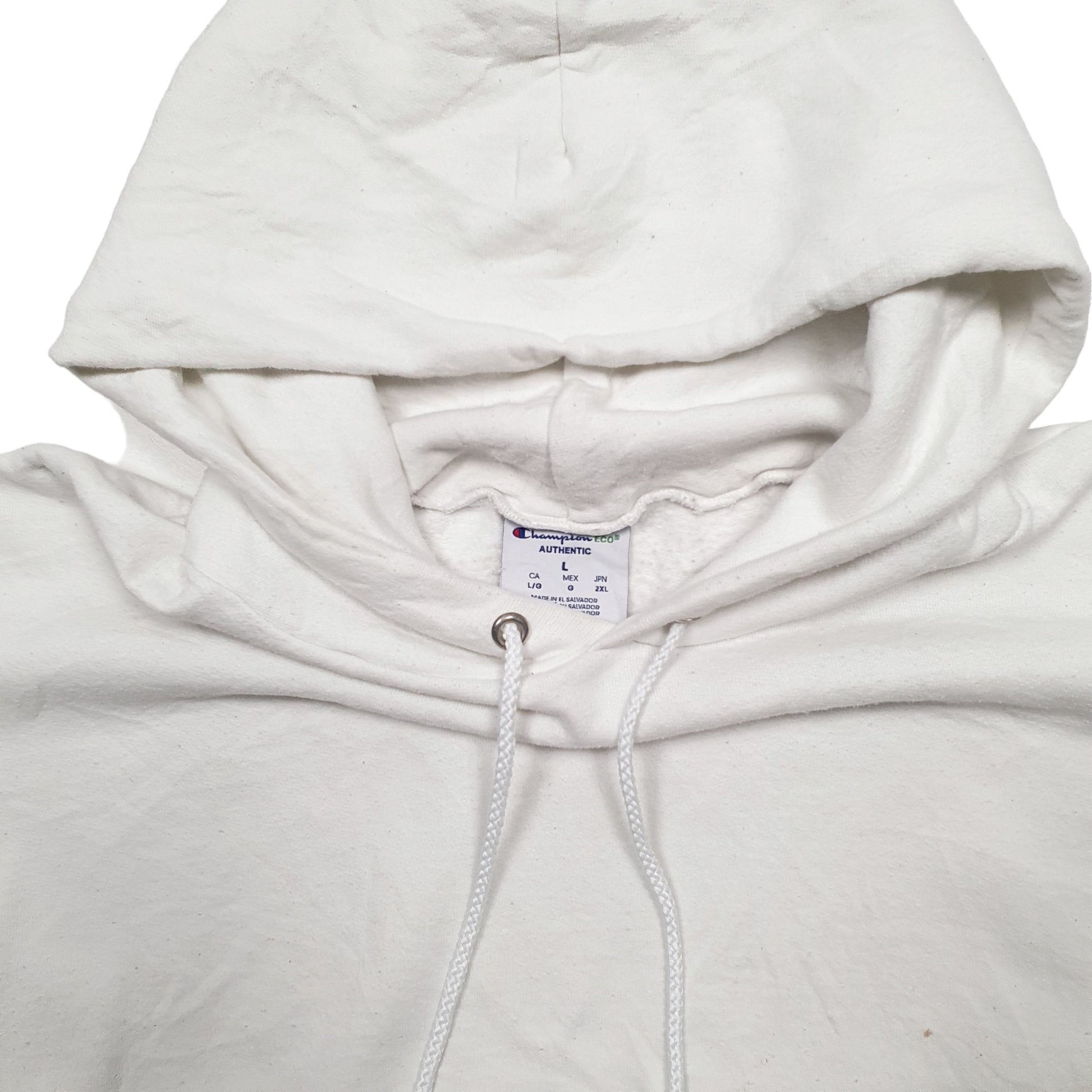 Mens White Champion  Hoodie Jumper