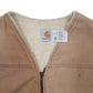 Mens Beige Carhartt Sherpa 6SV Vintage Union Made in USA Vest Gilet  Coat