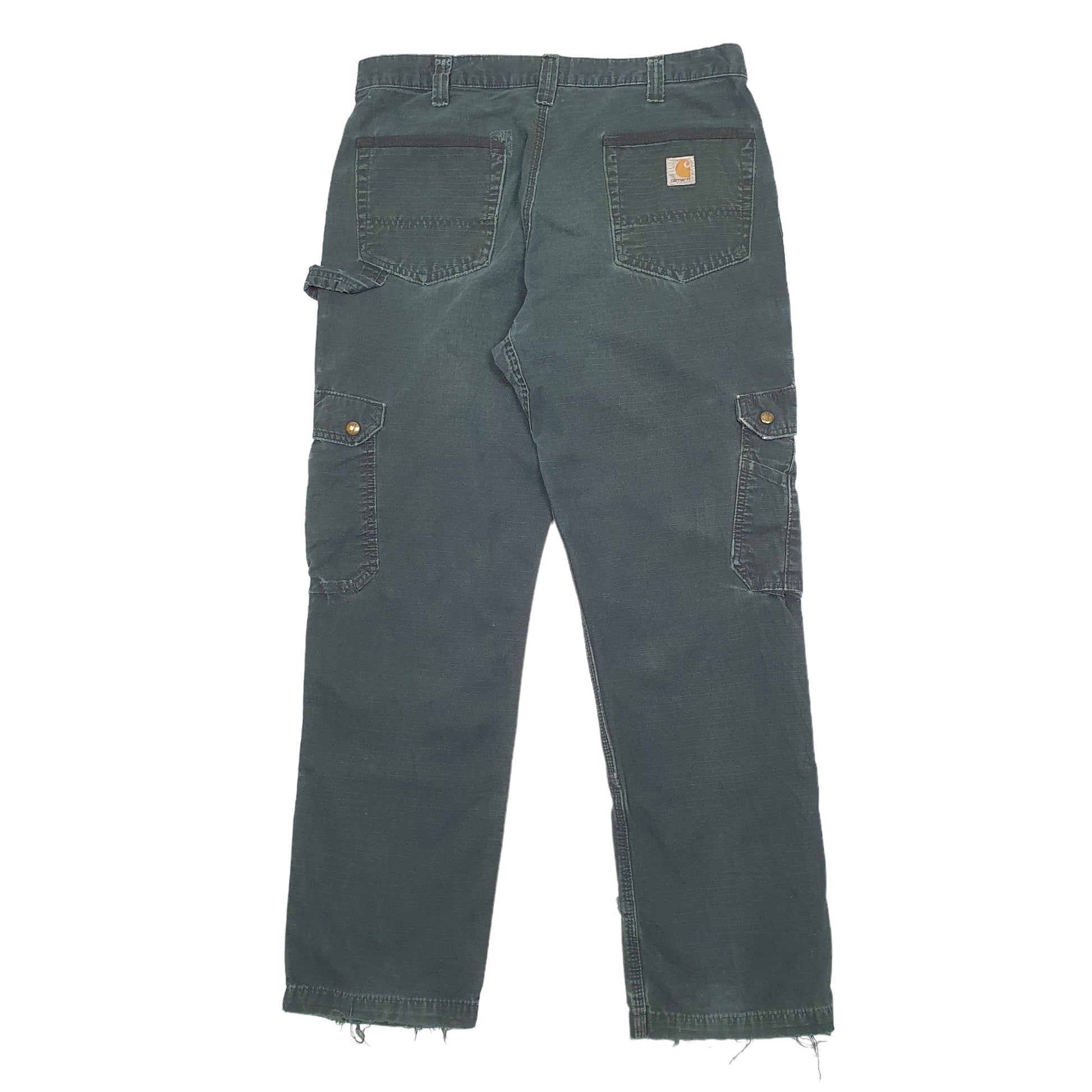 Mens Black Carhartt B342 Cargo Trousers