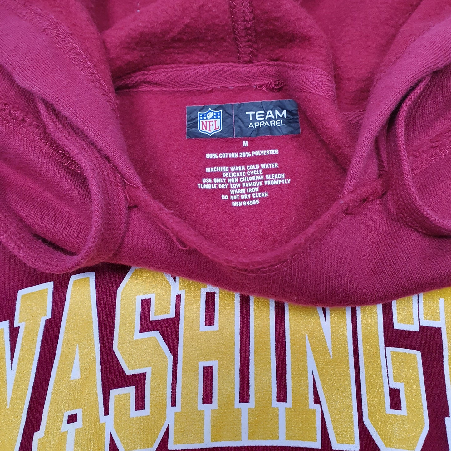 Womens Burgundy NFL Washington American Football Hoodie Jumper