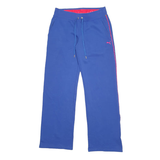 Womens Blue Puma Stretch Waistband Jogger Trousers