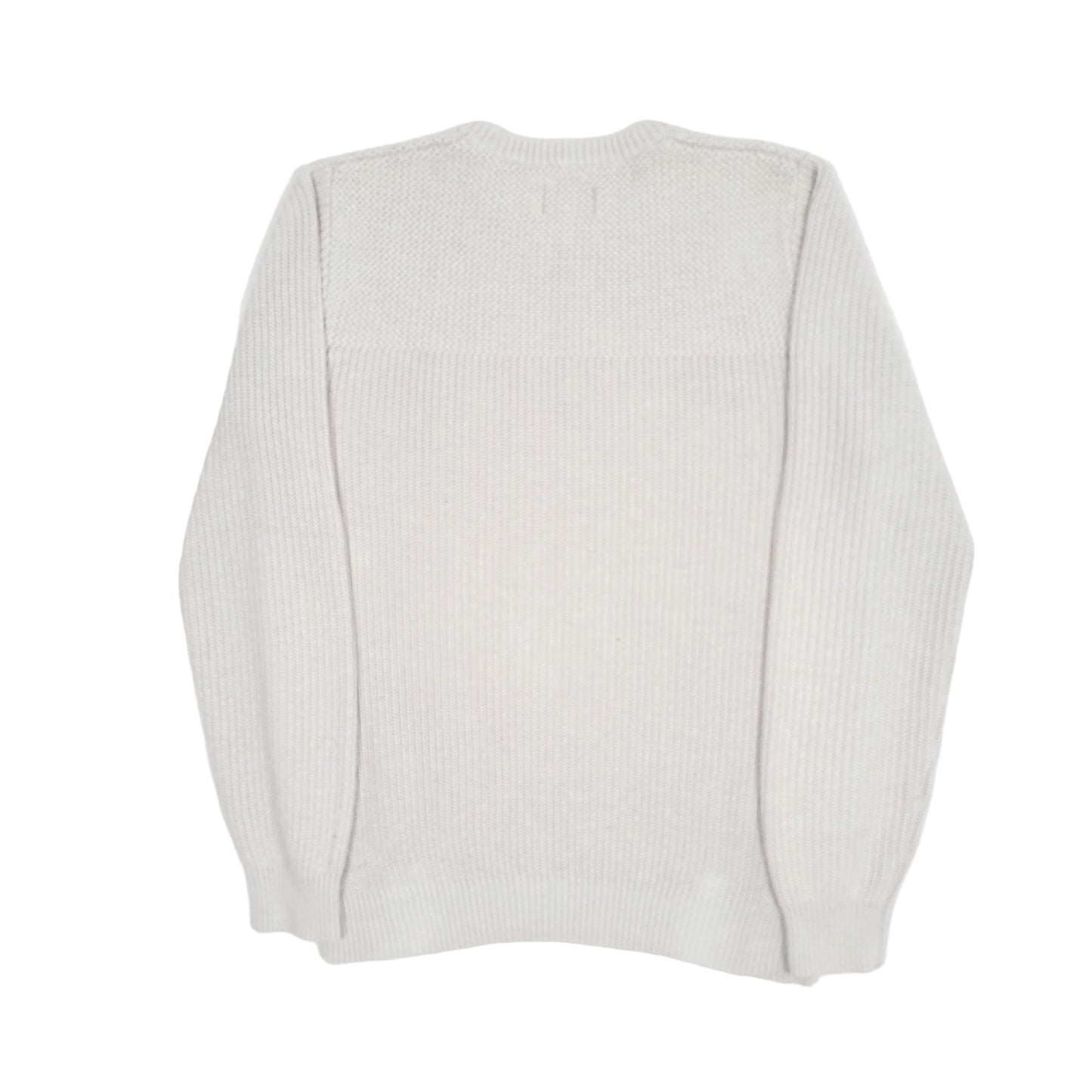 Mens Grey Farah Chunky Knit Crewneck Jumper