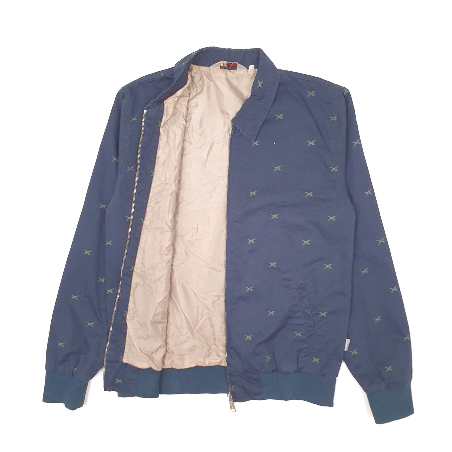 Mens Navy Carhartt Huston Bomber Workwear Crewneck Coat