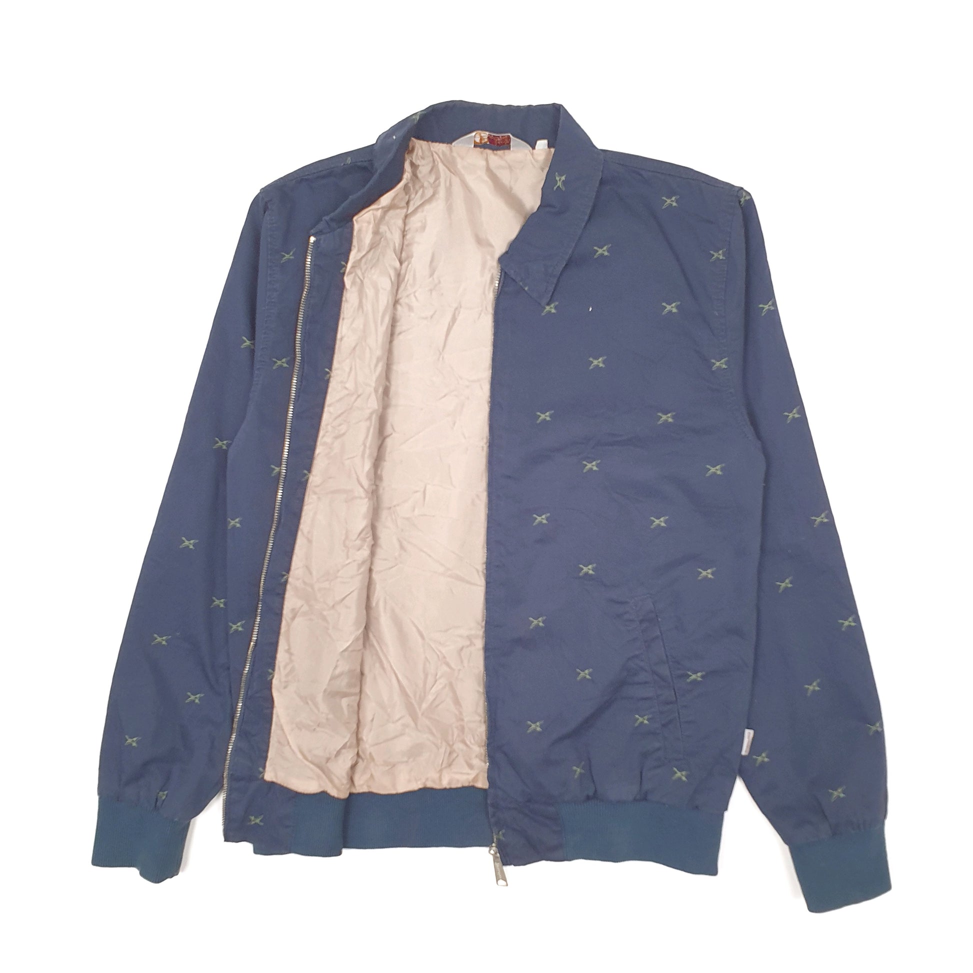 Mens Navy Carhartt Huston Bomber Workwear Crewneck Coat