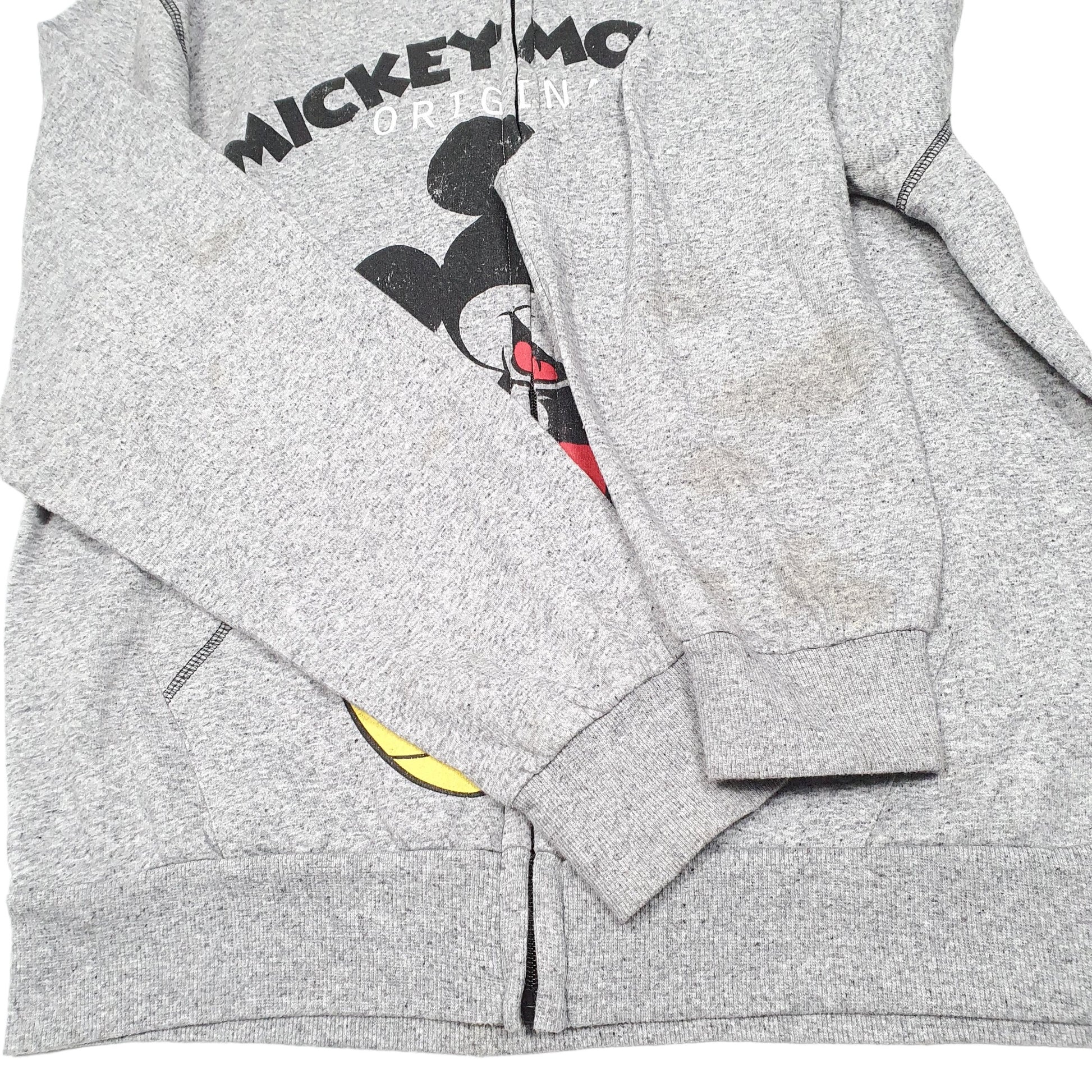 Mens Grey Disney Mickey Mouse Hoodie Jumper