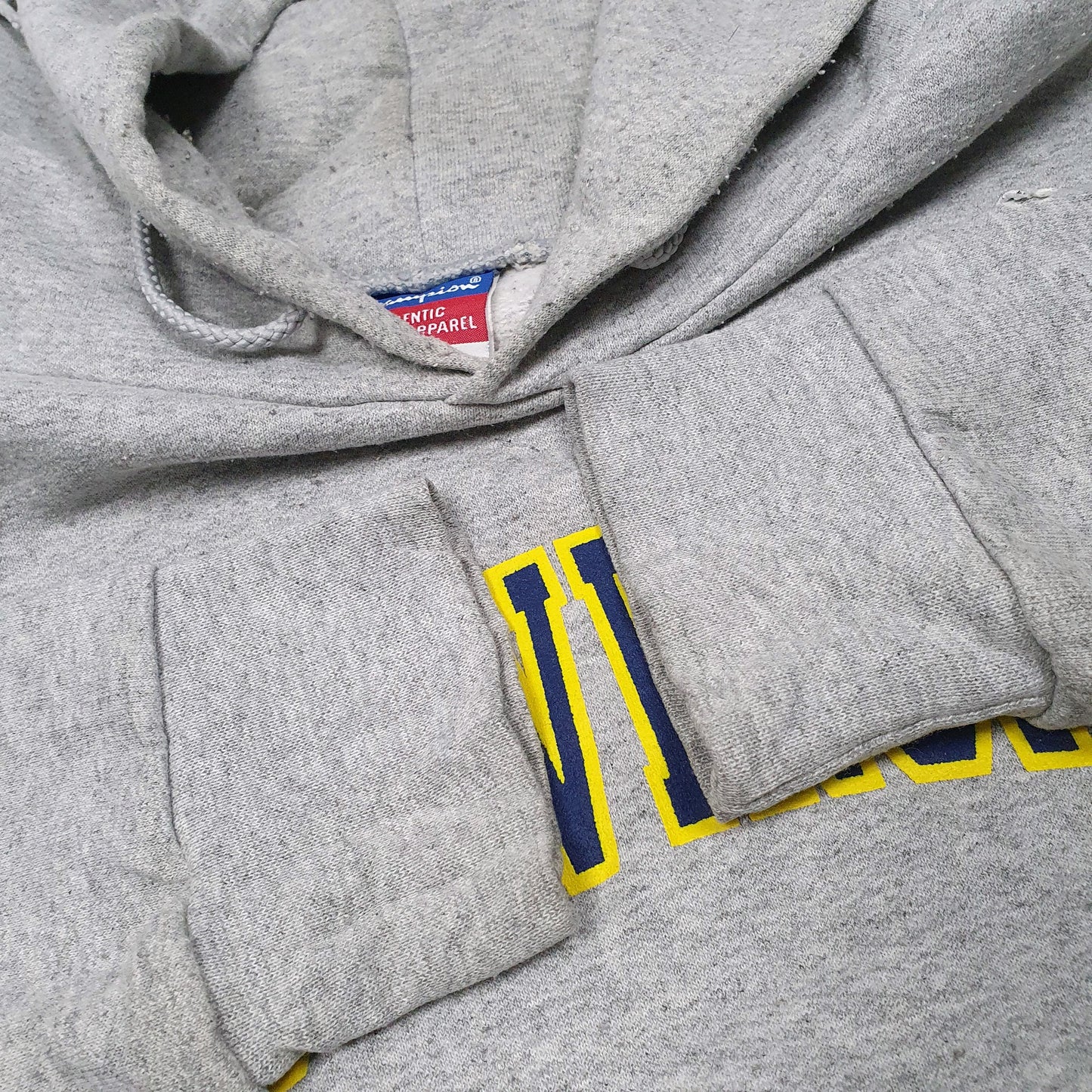 Mens Grey Champion University of West Virginia USA Hoodie Jumper