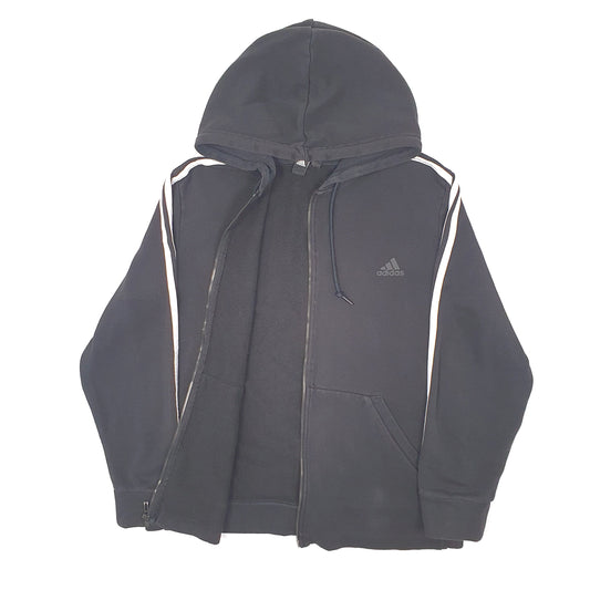 Womens Black Adidas Hoodie Full Zip Jumper