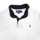 Mens White Polo Ralph Lauren Rugby Shirt Crewneck Jumper