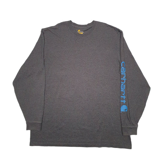 Mens Grey Carhartt  Long Sleeve T Shirt