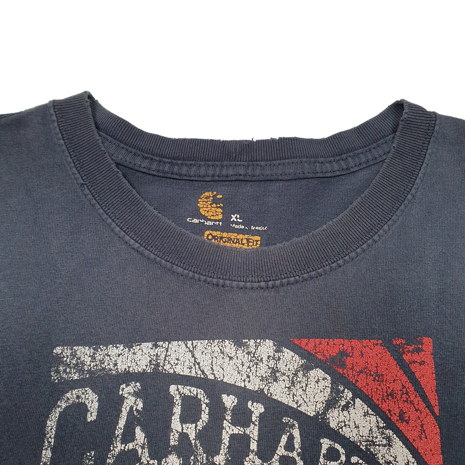 Mens Navy Carhartt Carpenter Short Sleeve T Shirt