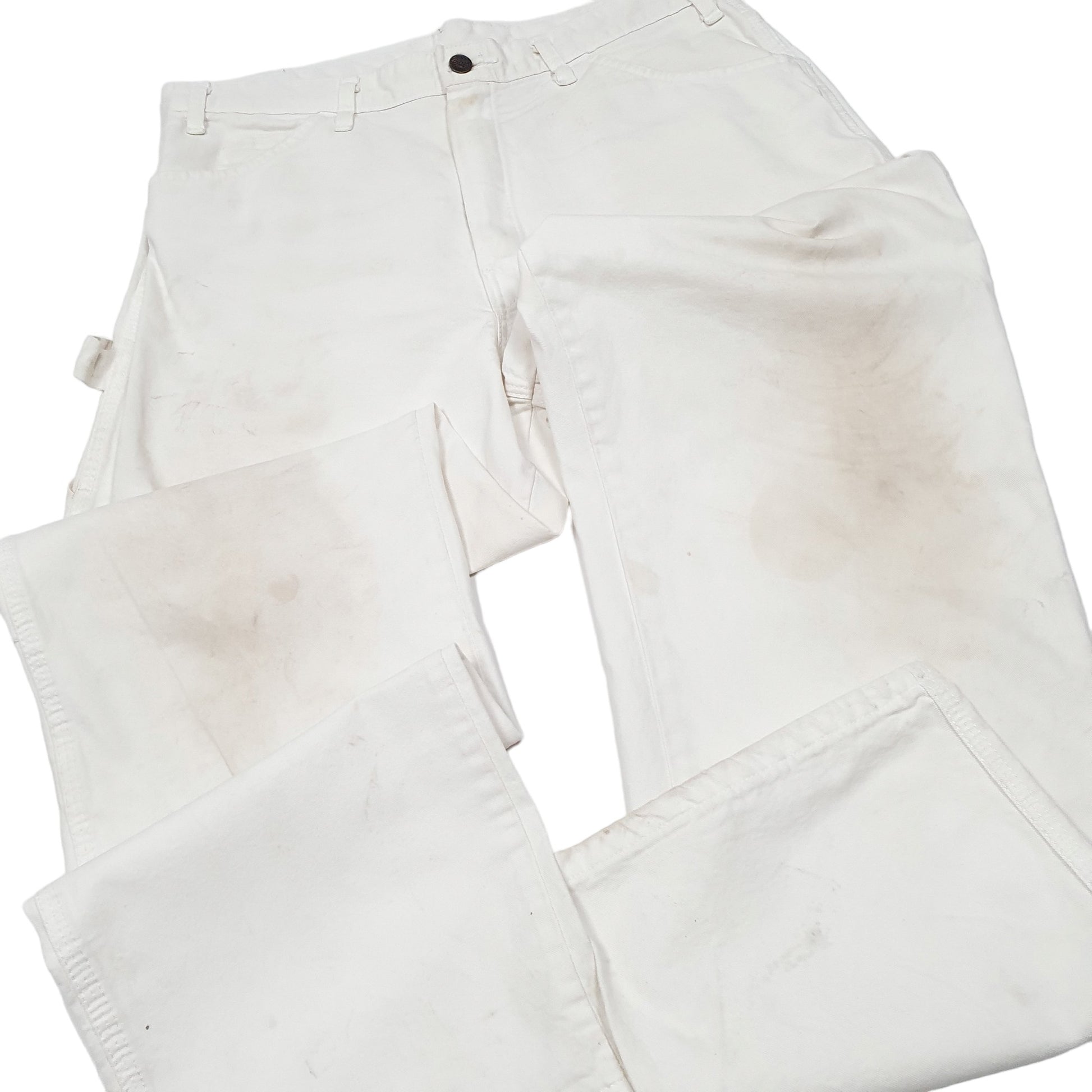 Mens White Dickies Painter Decorator Carpenter Trousers