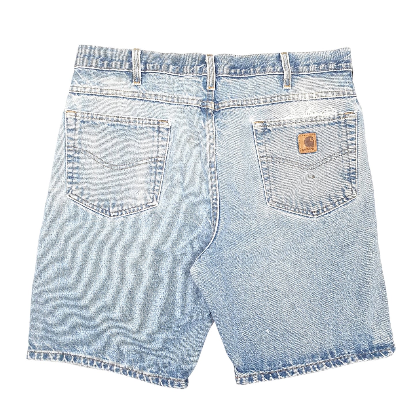 Mens Blue Carhartt Carpenter Denim Shorts