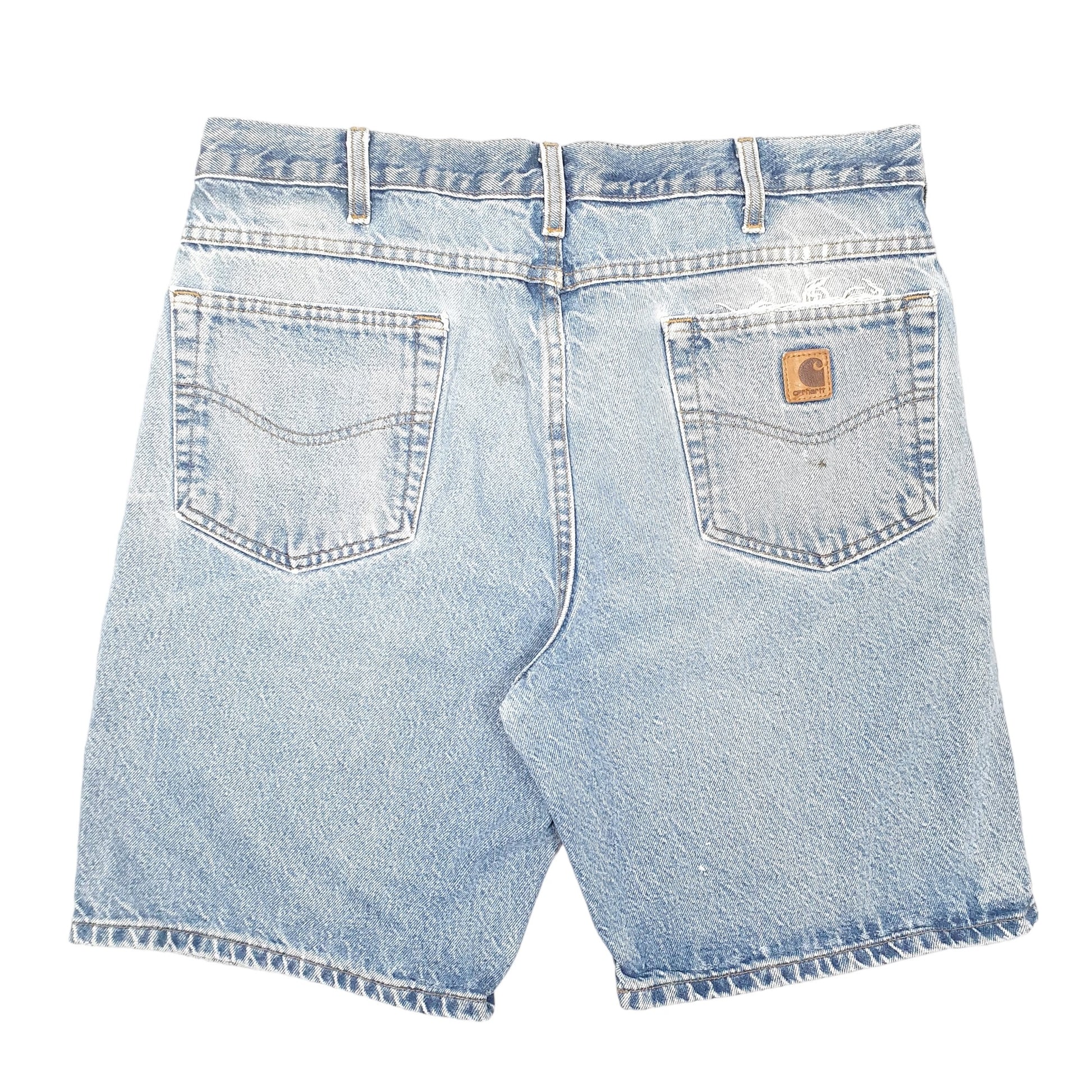 Mens Blue Carhartt Carpenter Denim Shorts
