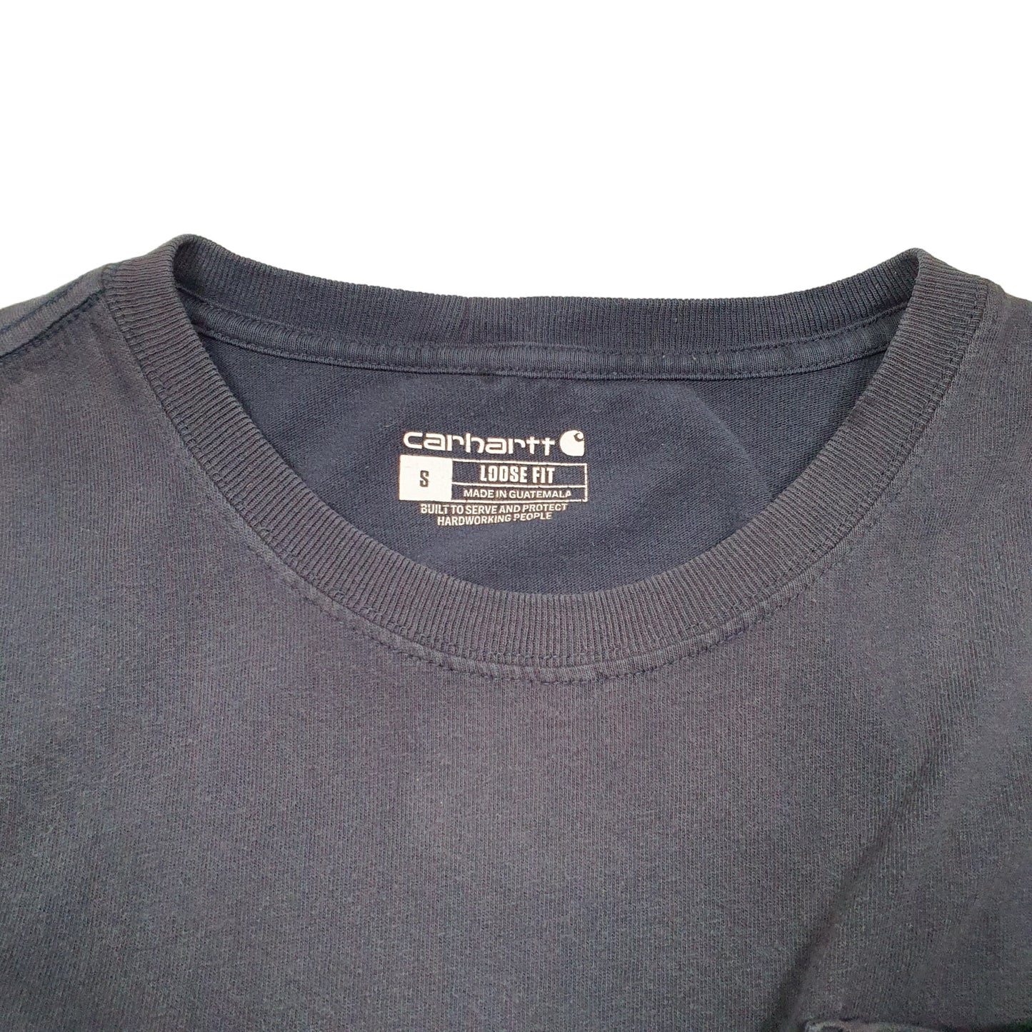 Mens Navy Carhartt Carpenter Short Sleeve T Shirt