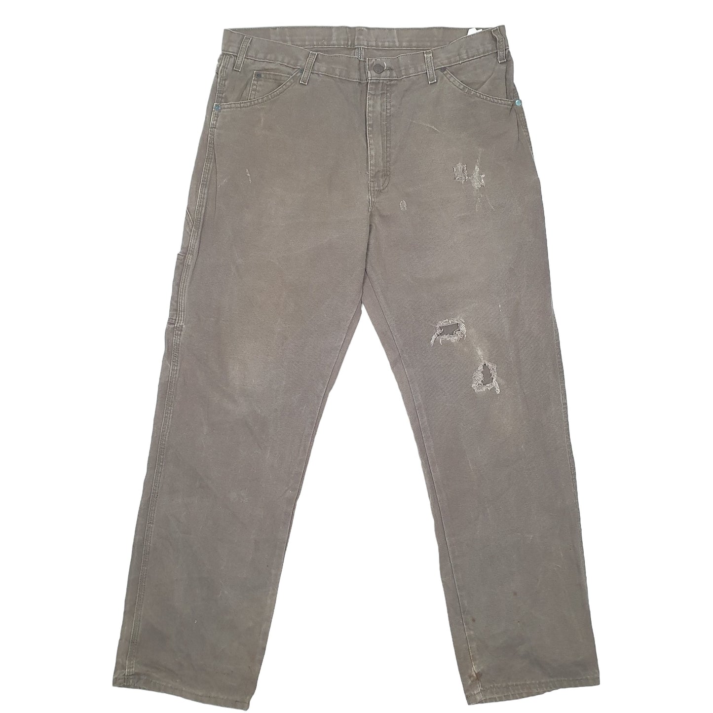 Mens Khaki Dickies  Carpenter Trousers